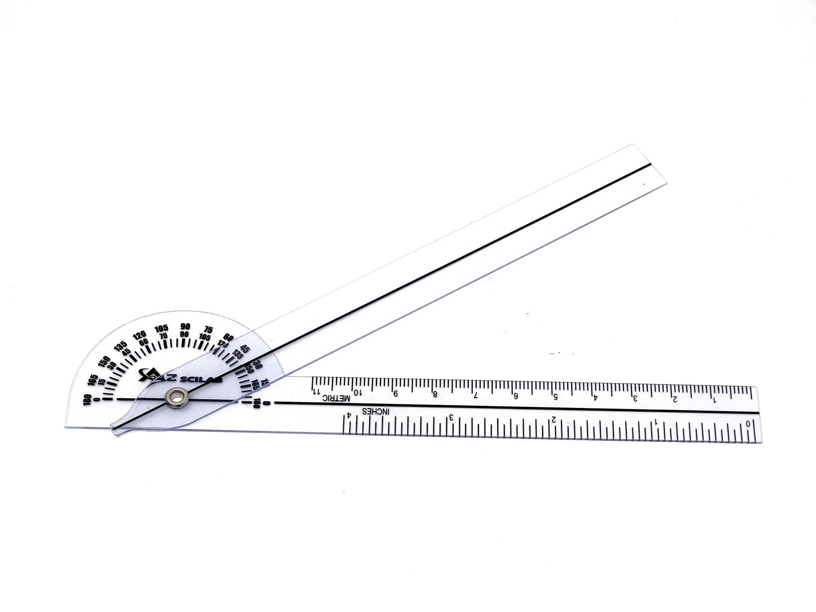 Transparent Orthopedic Angle Ruler Plastic Goniometer 360 Degree 6 Inch