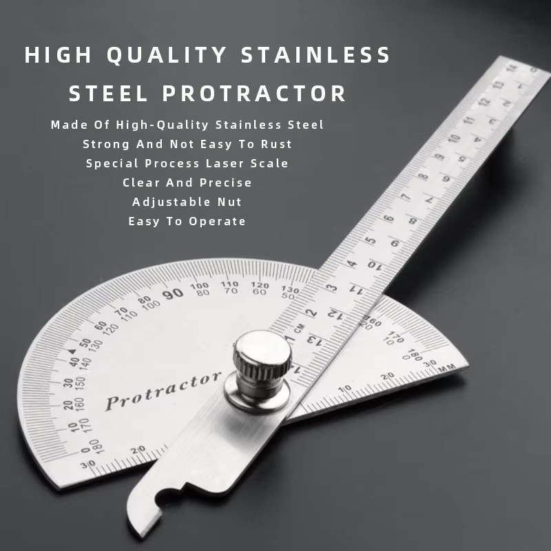 Protractor Angle Ruler Dividing Gauge Angle Ruler 180 Degree Semi Circular Carpe