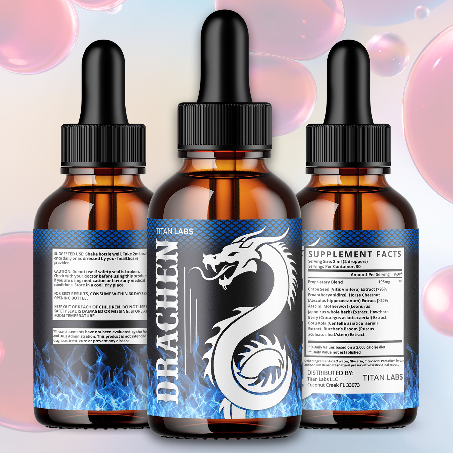 (2 Pack) Drachen Advanced Blood Support Drops Vitamin Supplement 60 Servings