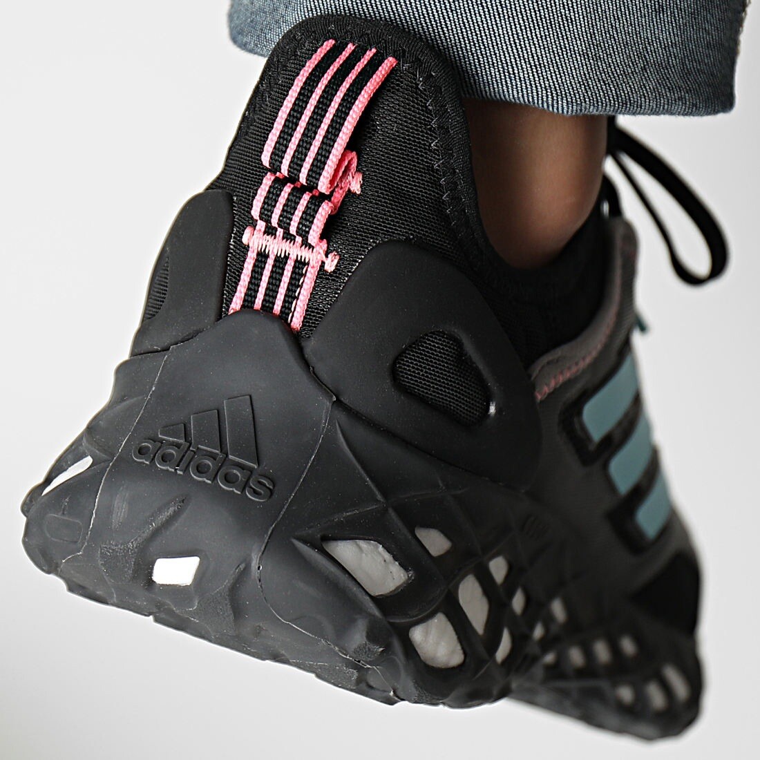 Adidas Web Boost Men’s Sneaker Running Shoe Black Athletic Trainer #442