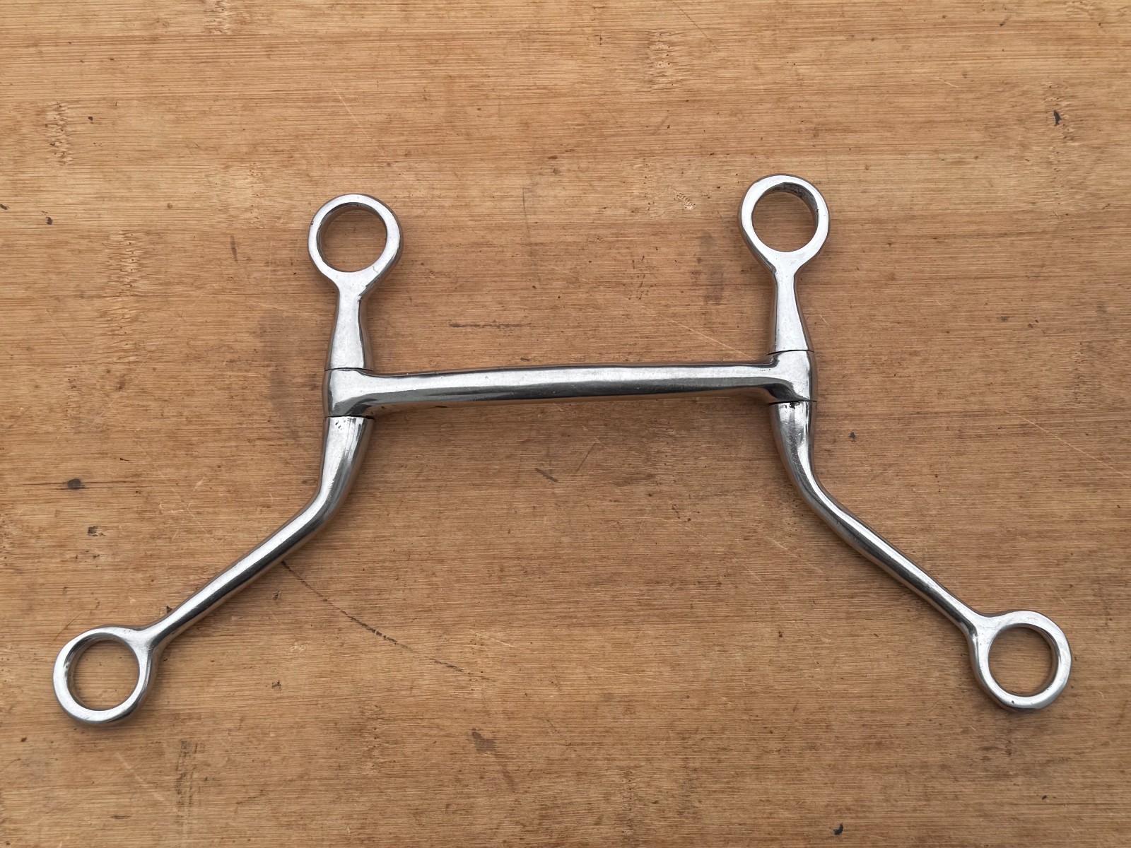 Stainless Steel Mullen Mouth Western Horse Bit w Swept Back Cheeks ~ 5"