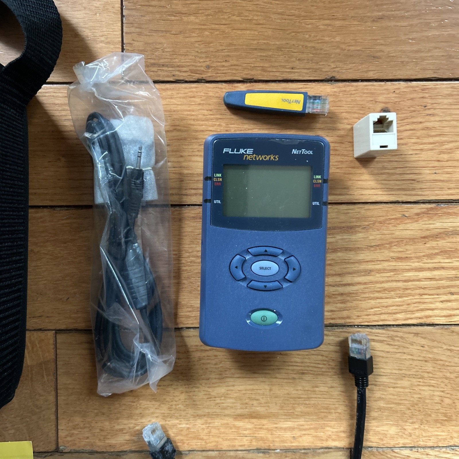Fluke Networks NetTool 10/100 Inline Network Tester & Wire-mapper Dongle. TESTED