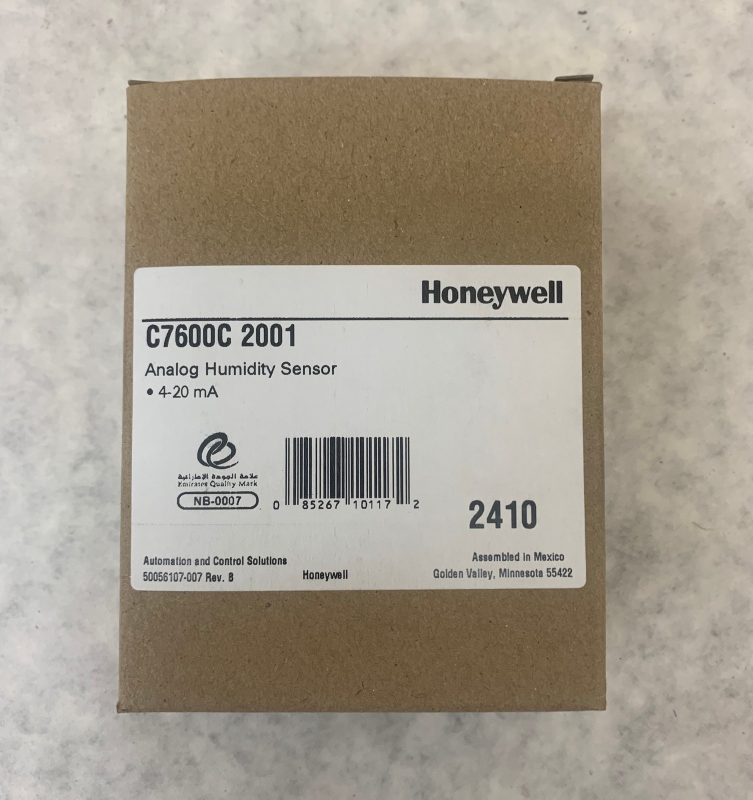 Honeywell C7600C 2001 Analog Humidity Sensor 4-20A