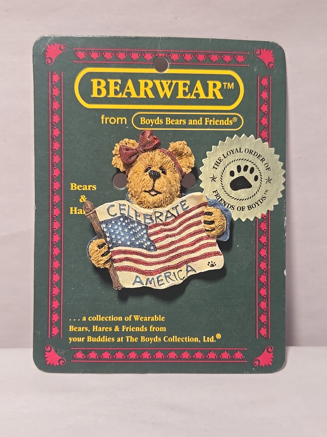 Bearwear Boyd's Bears And Friends Teddy Bear Celebrate America Pin For 2000