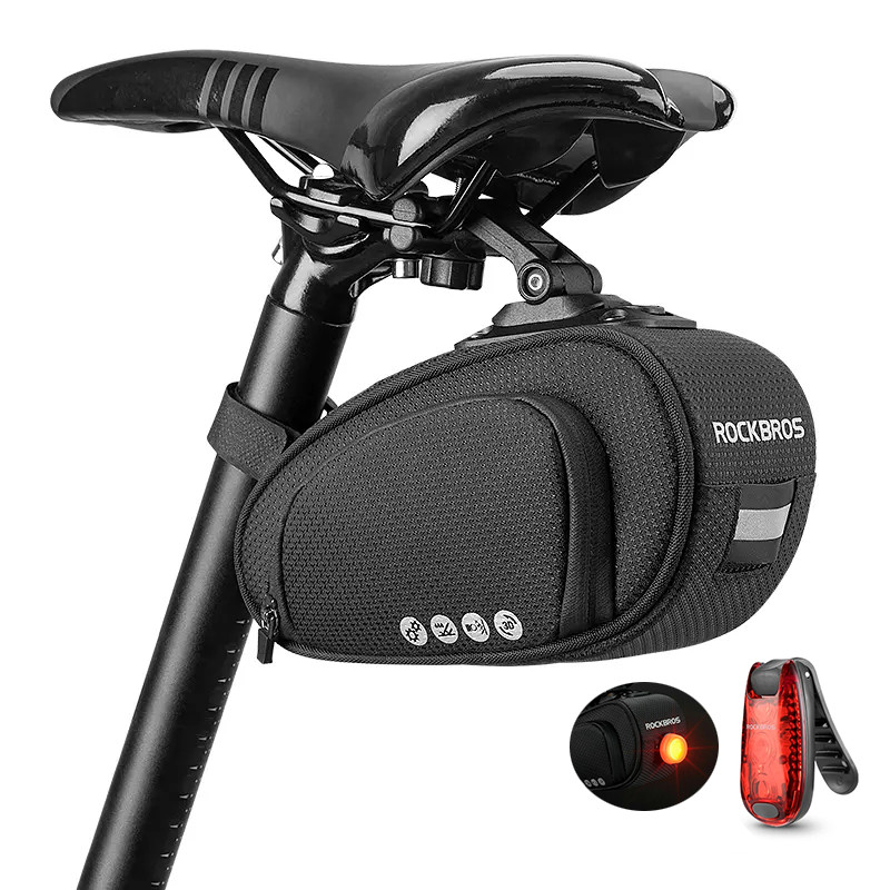 ROCKBROS Bicycle Saddle Bag Seat Bag Under Seat Bike Tail Storage Side Opening