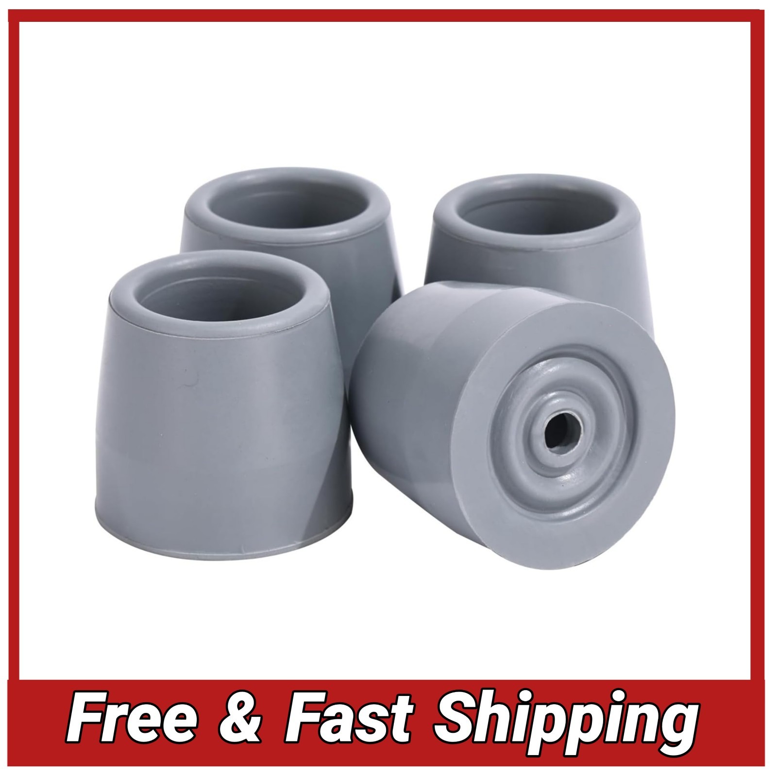 4PCS Walker Tips 1 1/8 '' Heavy Duty Replacement Rubber Tips for Walkers, Commod