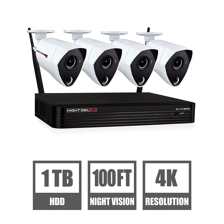 New! Night Owl 4K Ultra HD Hybrid Security System 1 TB HDD