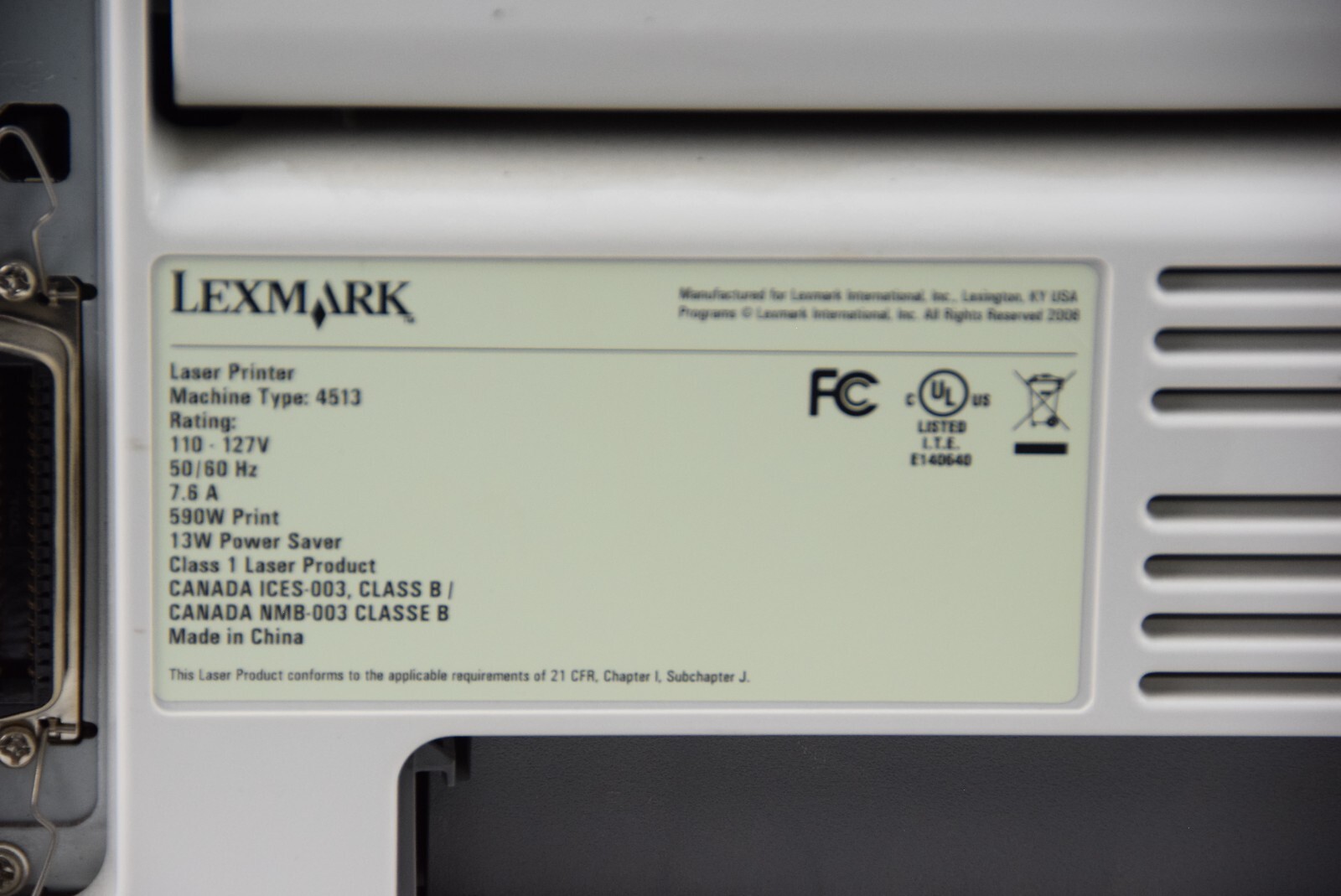 Lexmark E260d Laser Printer Page Count 34210