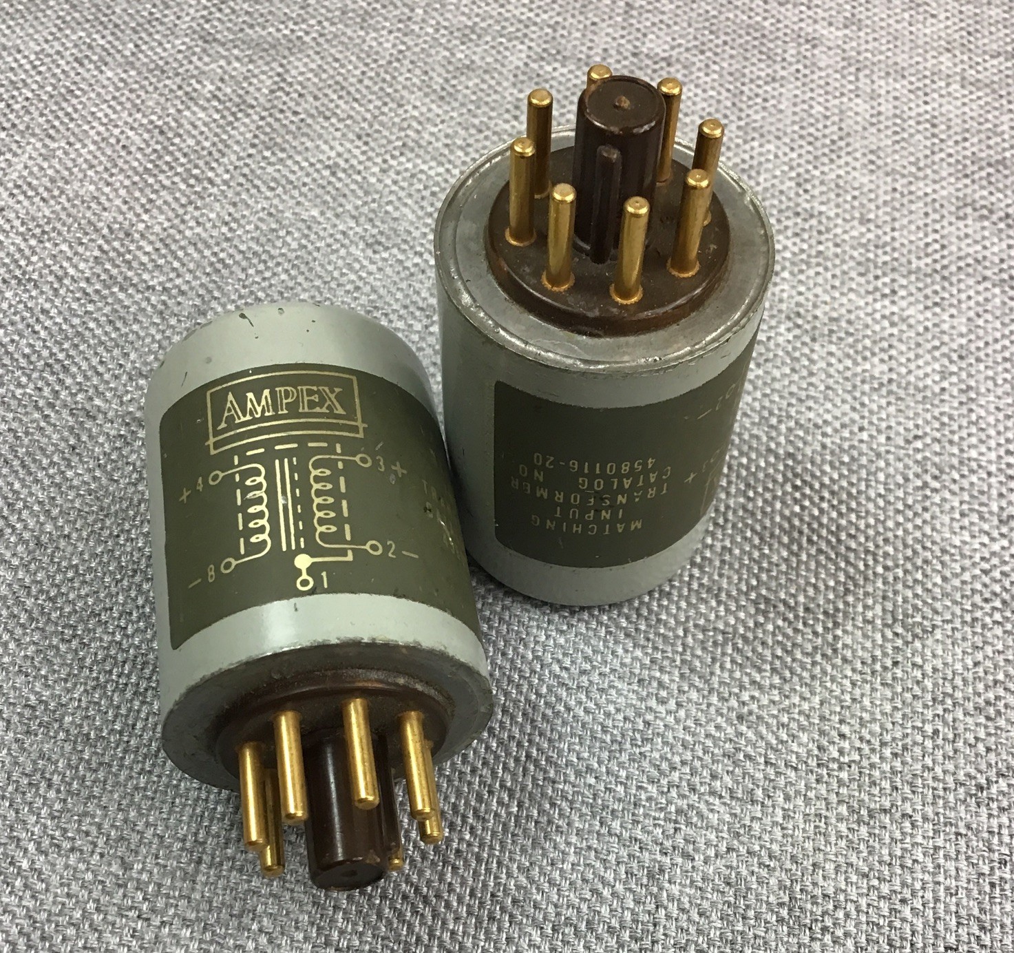Pair of AMPEX 4580116-20 Octal Input Matching Transformers 354 350 602 MX10 PR10