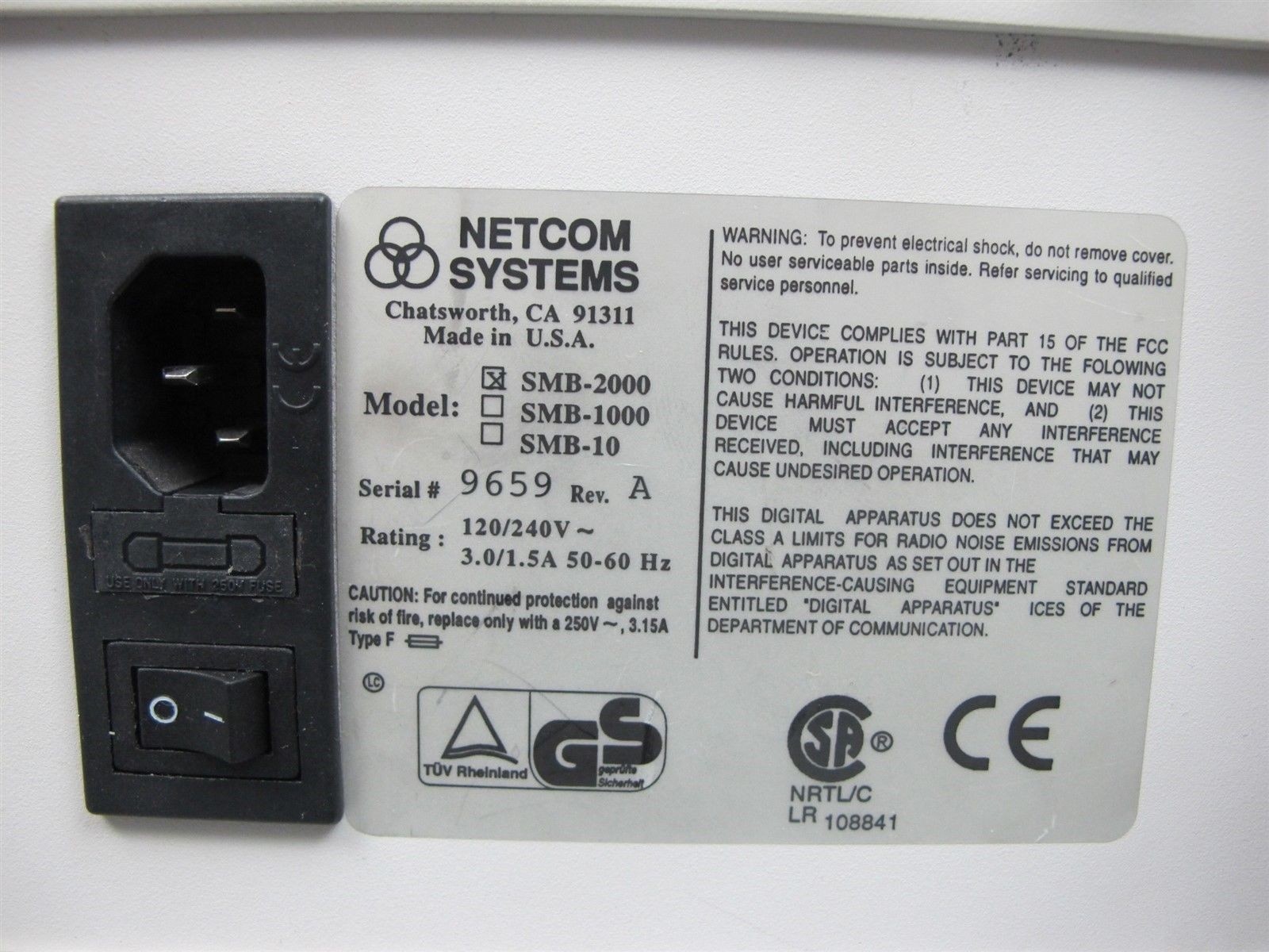 Spirent NetCom Systems SmartBits 2000 Performance Analysis System SMB-2000