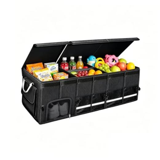 95L Car trunk organizer - Collapsible Multi-Compartments - 34.5x13.8x11.8 Inch