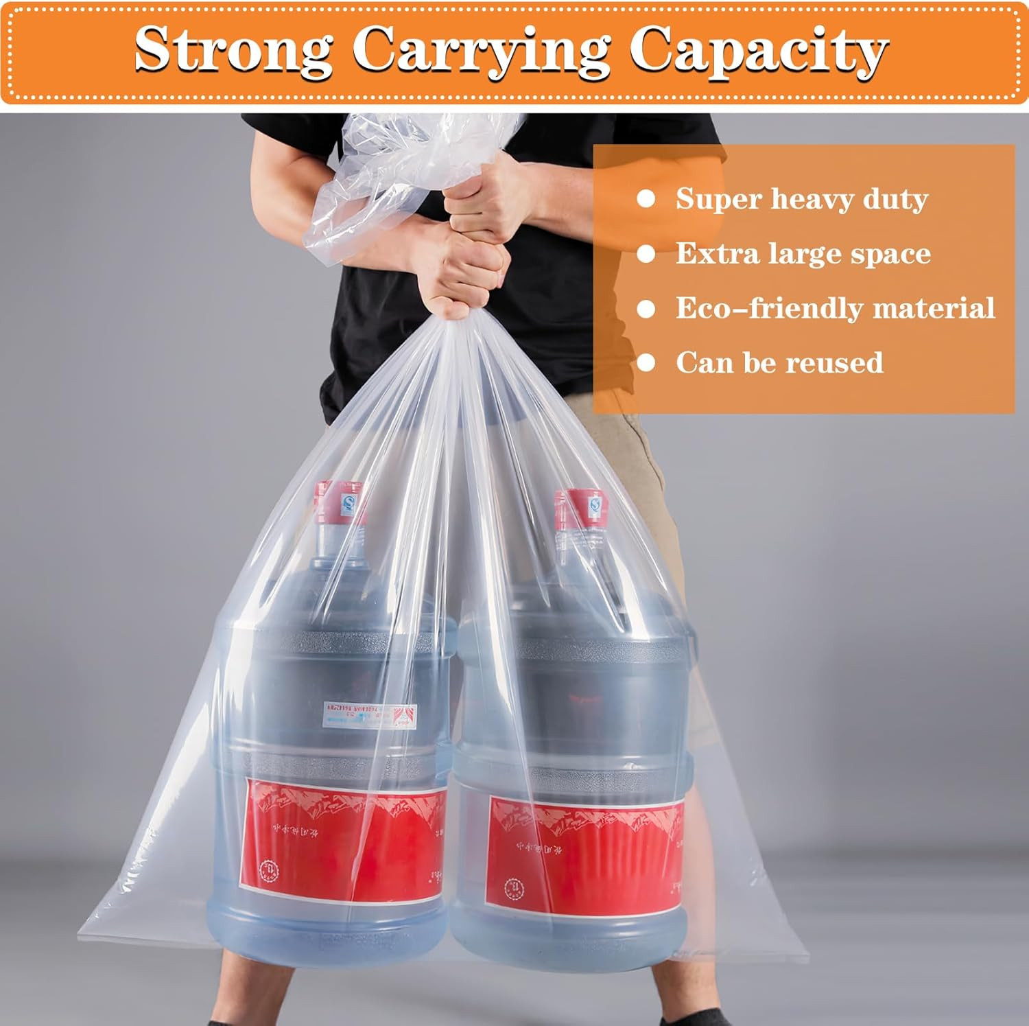 4 Pack Large Clear Plastic Bags, 40" X 60" Moistureproof Dustproof Large Stor...