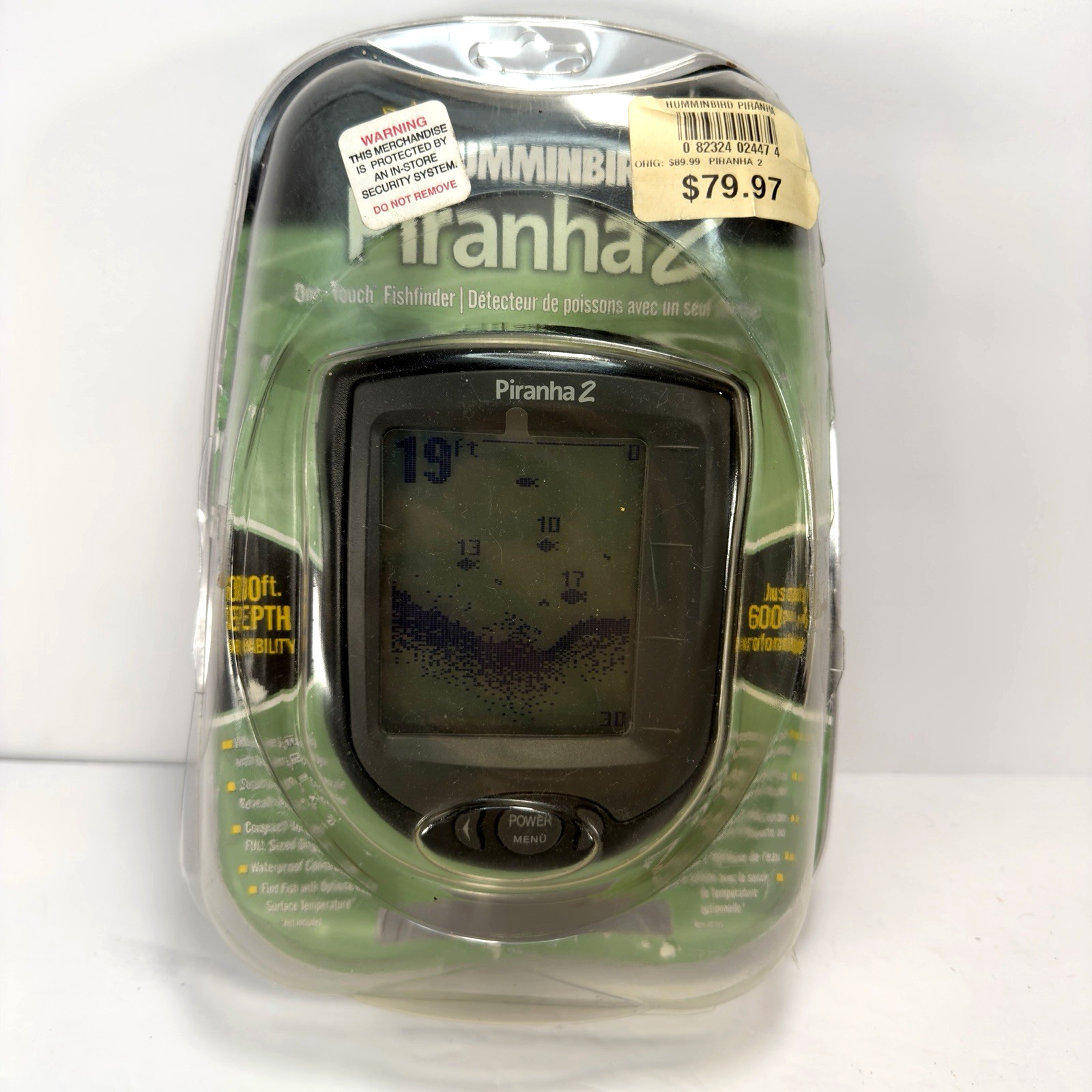 Humminbird Piranha 2 Fish Finder Open Box Unused Complete 600Ft Depth LCD Sonar