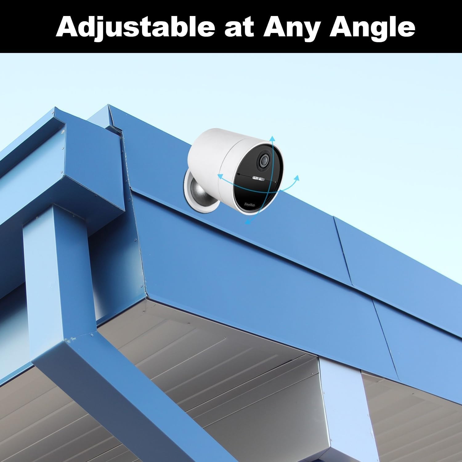 2 Pack Metal Wall Mount for SimpliSafe Wireless Outdoor Security Camera White