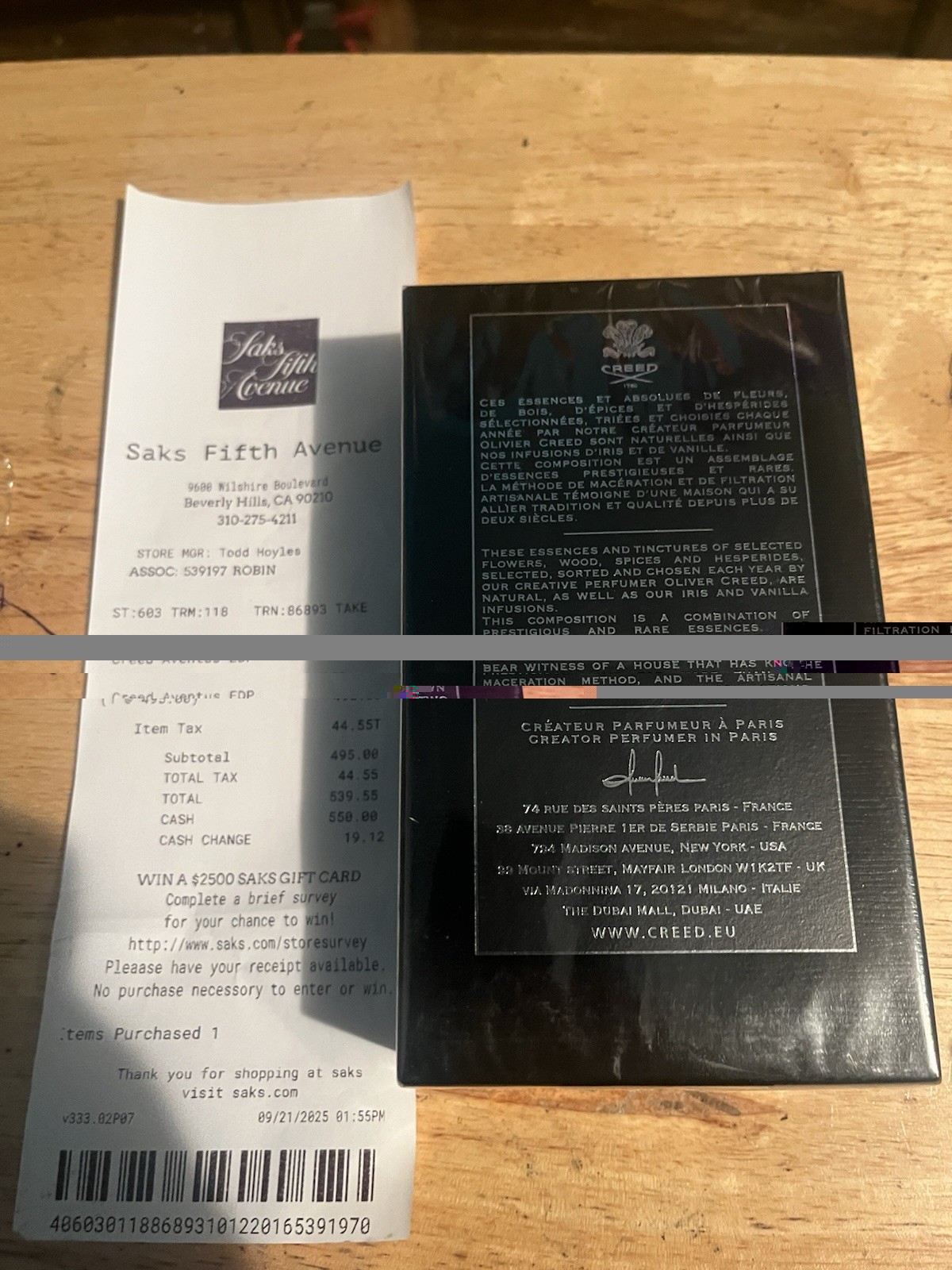Saks Fifth Avenue Department Store Gift Card $250 US-Nationwide No Expiration