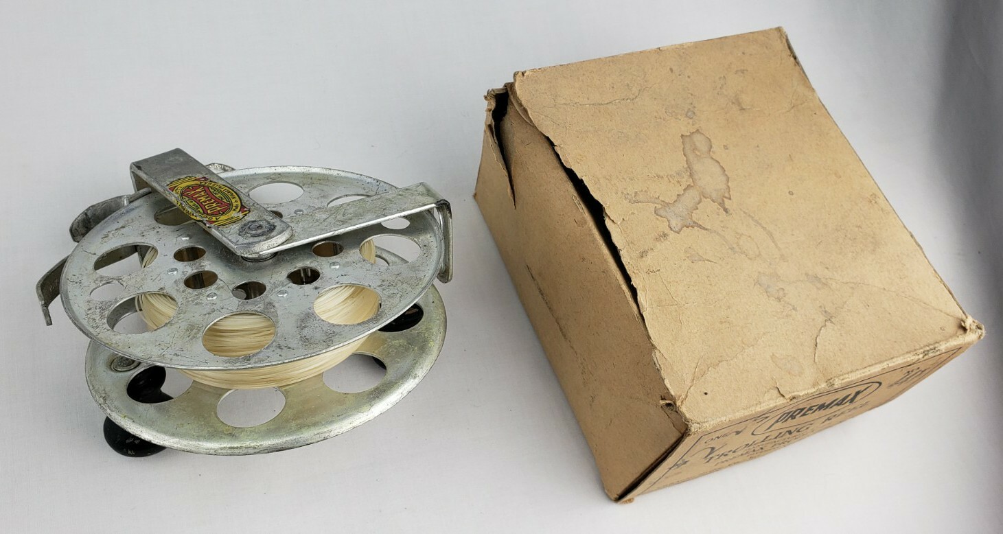 RARE Vintage Premax Trolling Reel 441 Orig Box Chrisholm Ryder Co Fishing Lure
