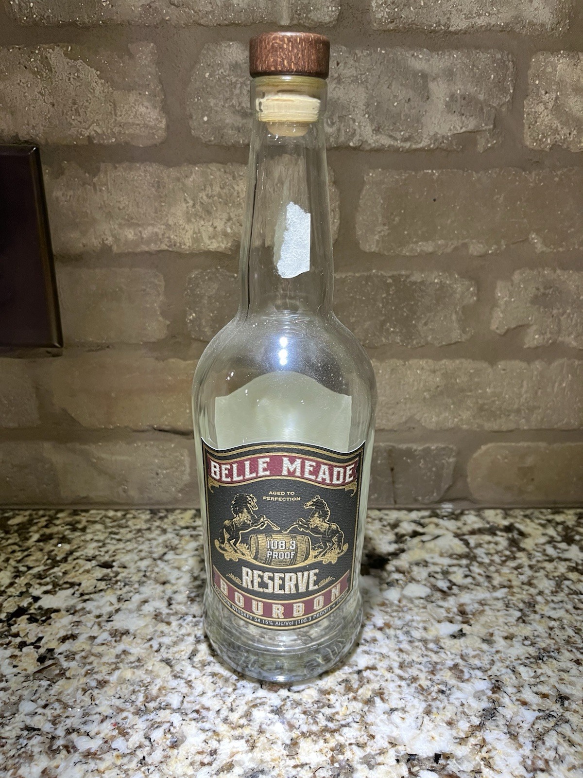Belle Meade Reserve Bourbon Whiskey Cask Strength Barrel Proof EMPTY