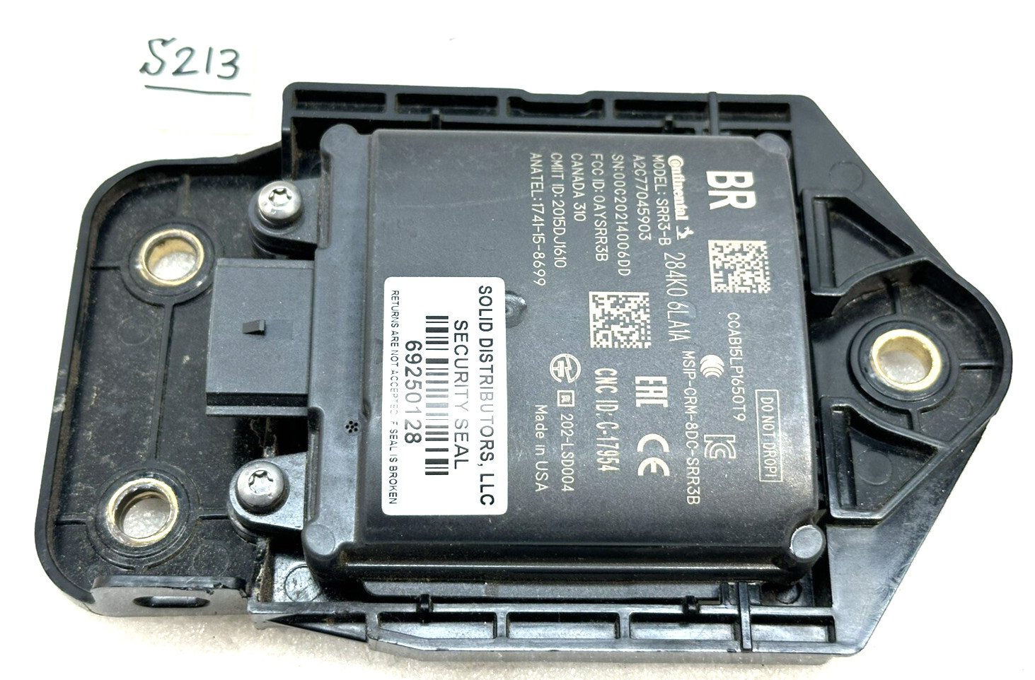 2020 - 2022 Nissan Sentra OEM Right Cruise Control Radar Sensor 284K0-6LA1A