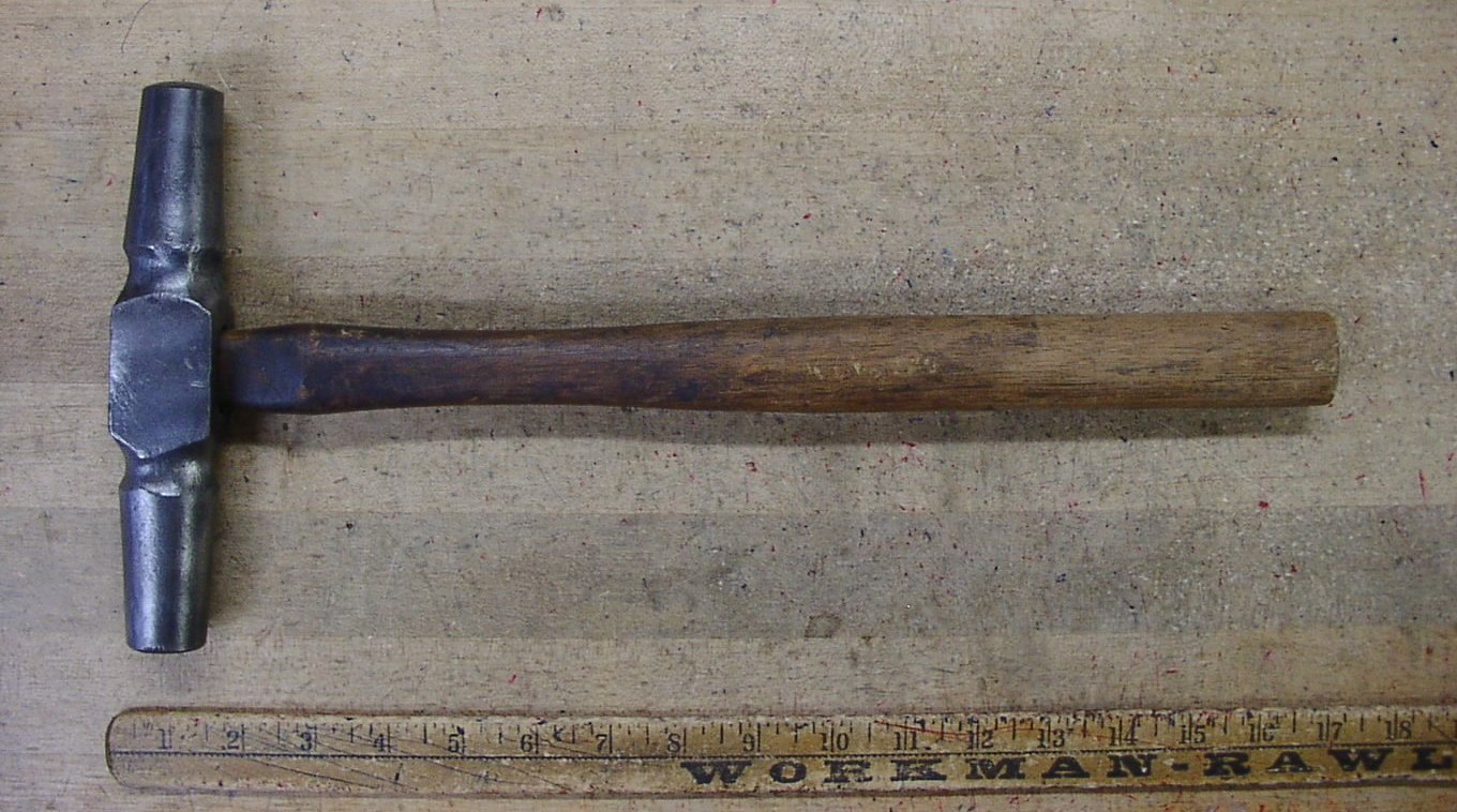 Antique Atha  Blacksmith's Forming Hammer,7-3/8" Head,1-1/16" Flat & Domed Faces