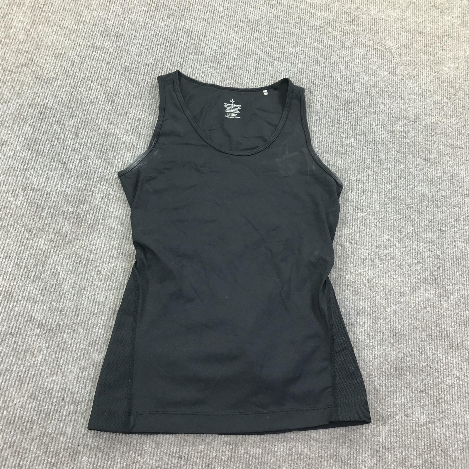 Tommie Copper Tank Top Womens Medium Black Compression Back Support Shapewear