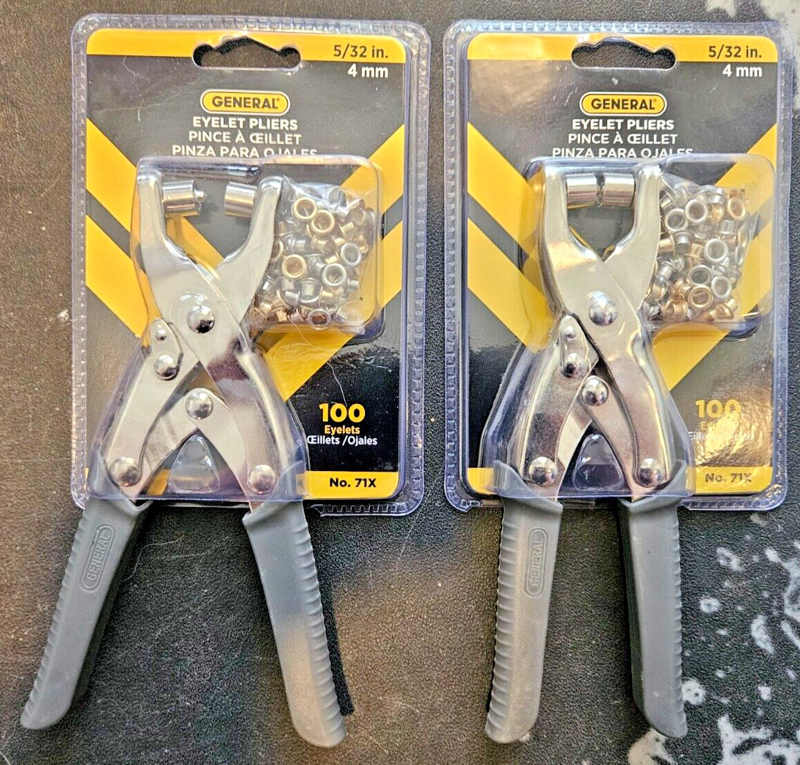 General Tools 71 Eyelet Setting Pliers 100 5/32 Inch (4mm) Eyelets 2 Pack