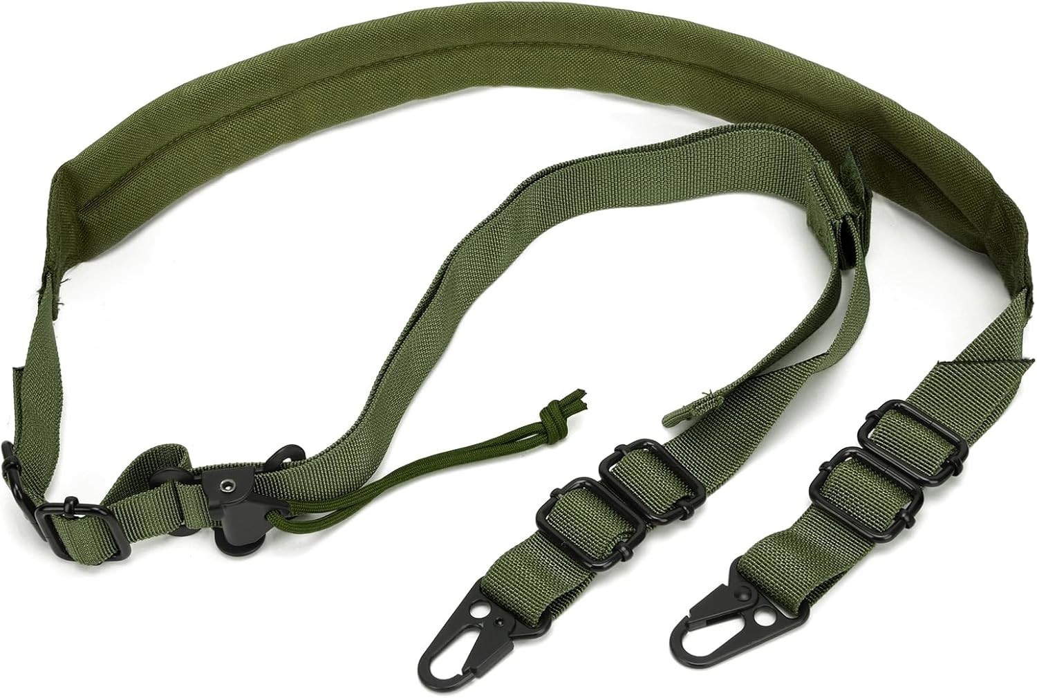 2 Point Rifle Sling, Quick Adjust Gun Sling with HK Hook, Soft Shoulder Pad Trad