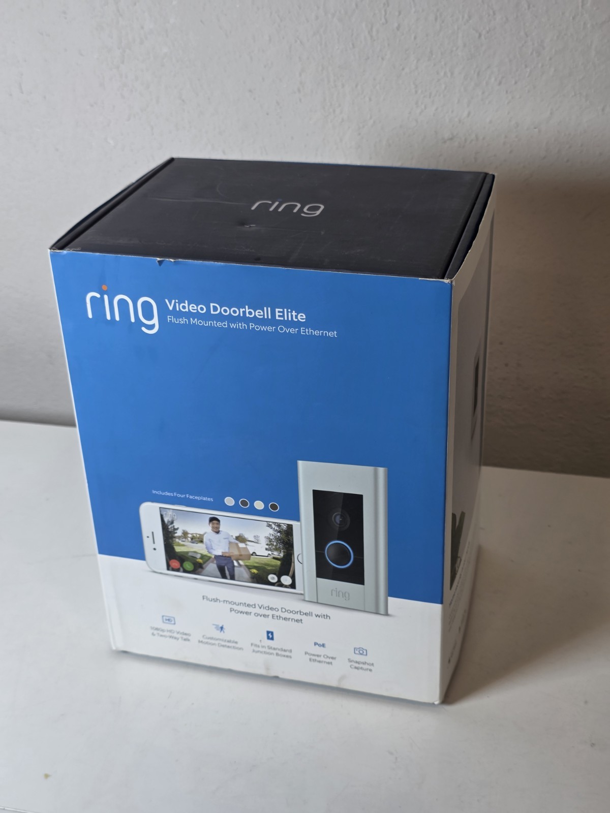 Ring Video Doorbell Elite PoE Flush Mount Open Box- NEW