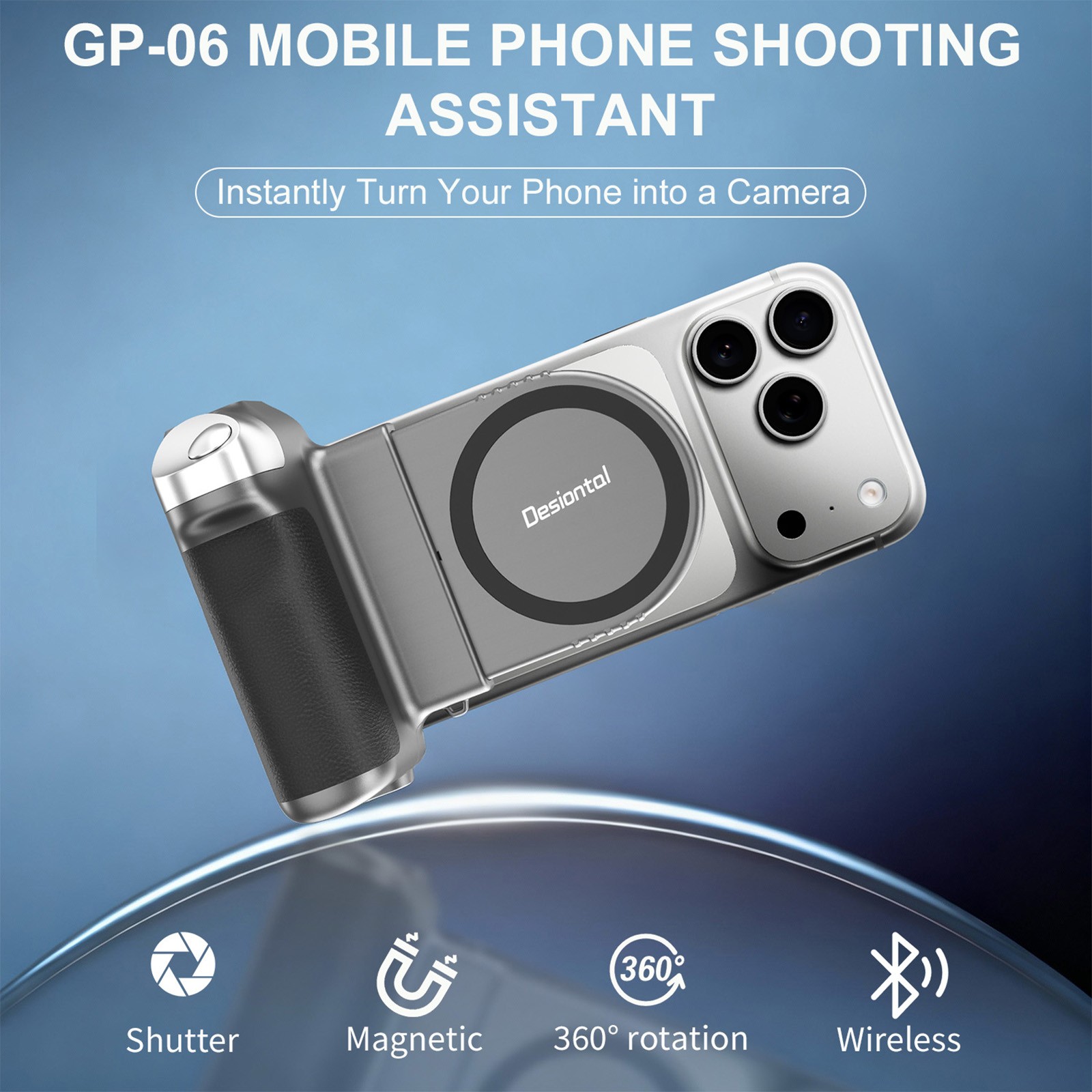 Camera Shutter Grip Magnetic Phone Handle Bluetooth Remote for iPhone 17 16 15