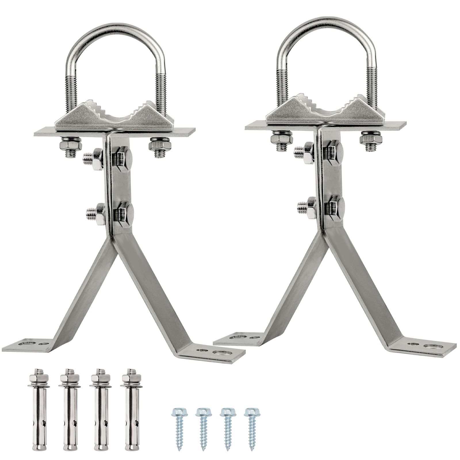 XRDS-RF Antenna Wall Mount 6 Inch Heavy-Duty Stand Off 6 Inch, silvery