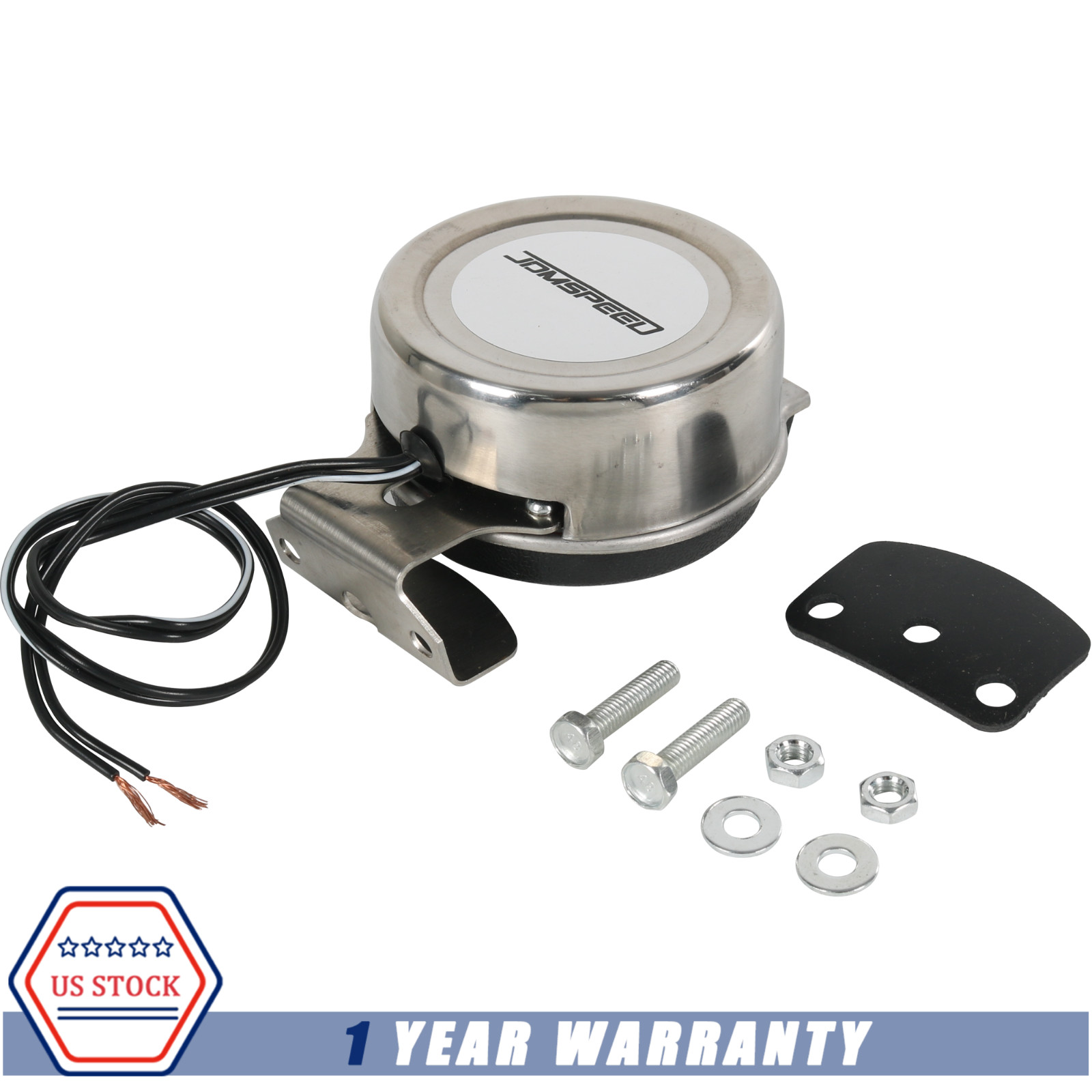 10035 NEW 12V Mini Compact Electric Horn Stainless steel
