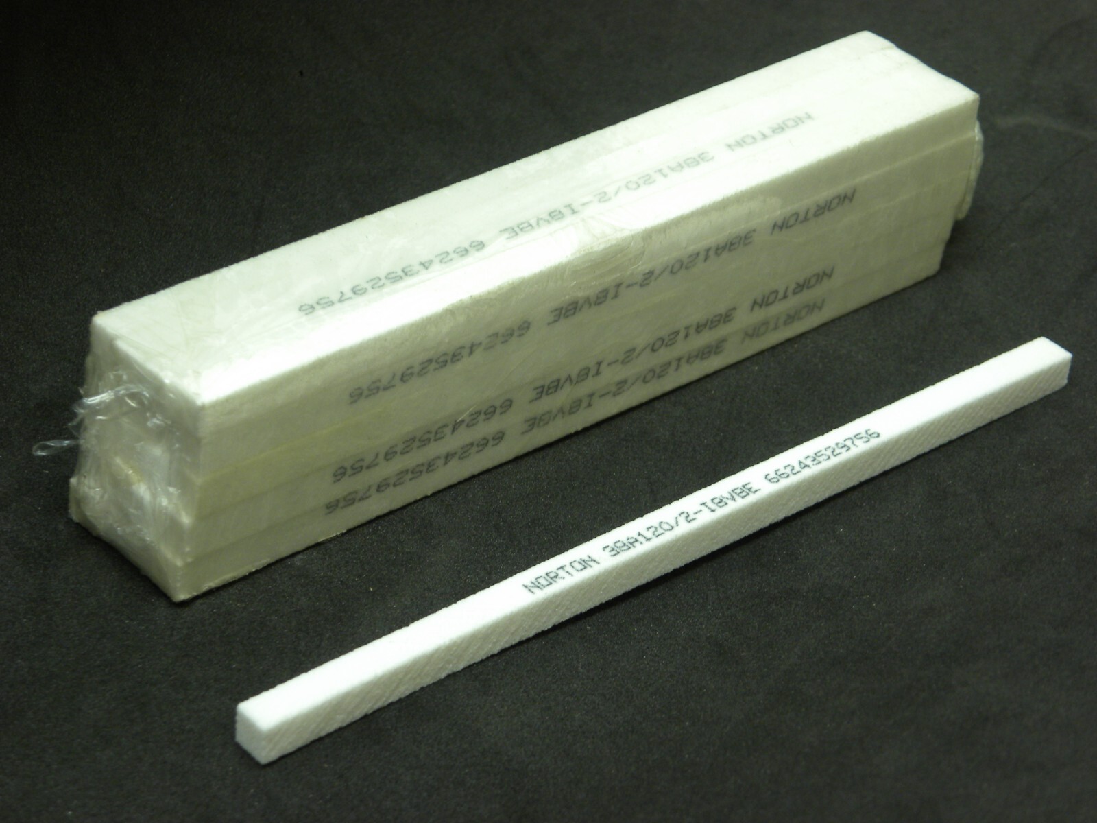20 pcs - NORTON 38A120/2-I8VBE GRINDING ABRASIVE STONE 1/4" x 1/4" x 6" Long