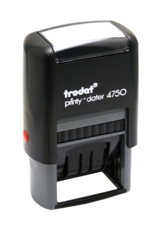 Trodat 4750L1 "RECEIVED" Self-inking Date Stamp. Blue/Red. Dates for 10 Years.