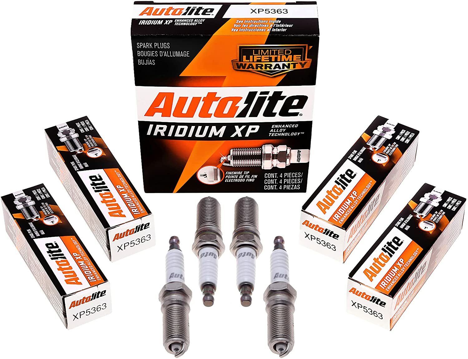 Pack Of 4 AUTOLITE IRIDIUM XP5363 Spark Plug NEW