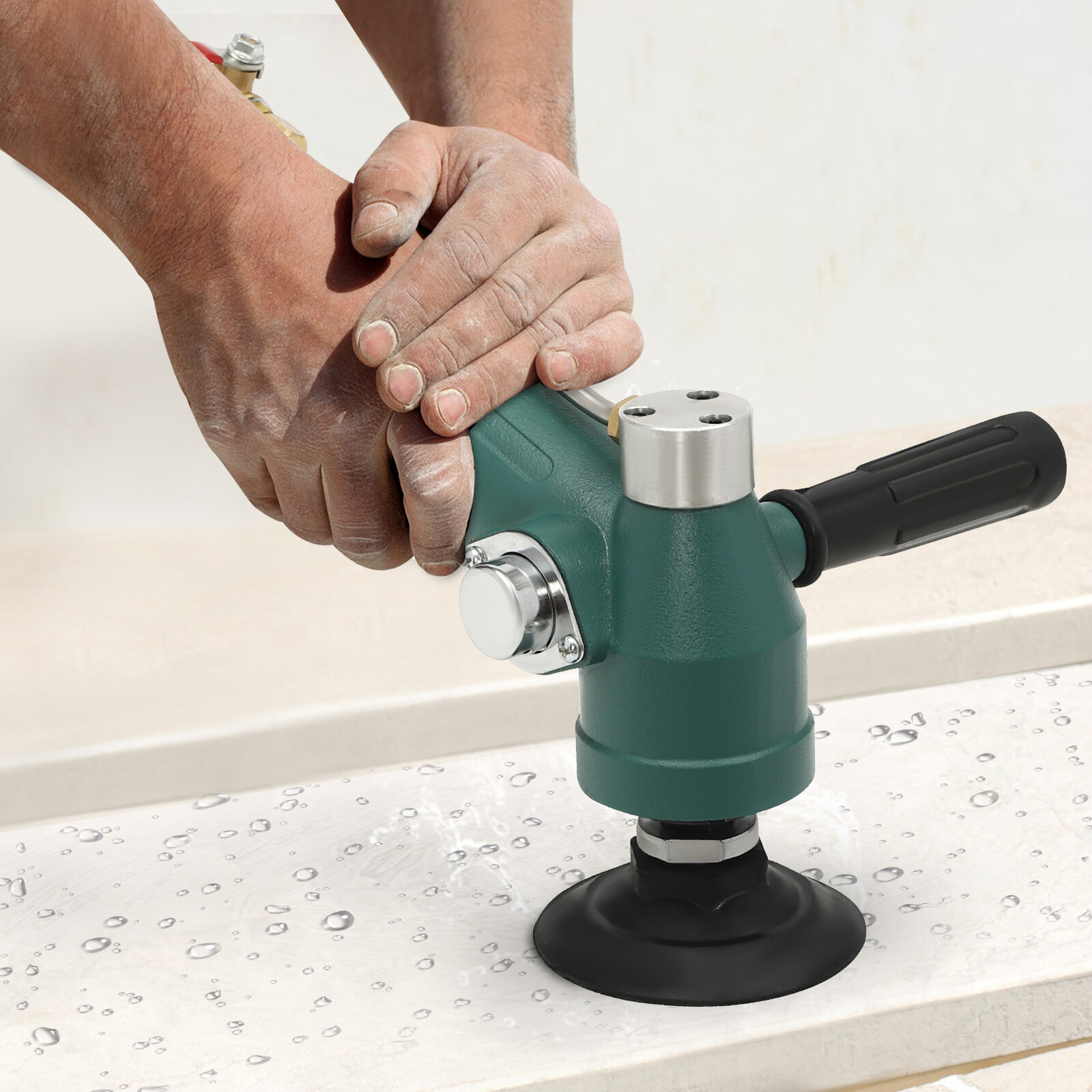 10000rpm Air Wet Sander Pneumatic Grinder Marble Jade Stone Concrete Polisher