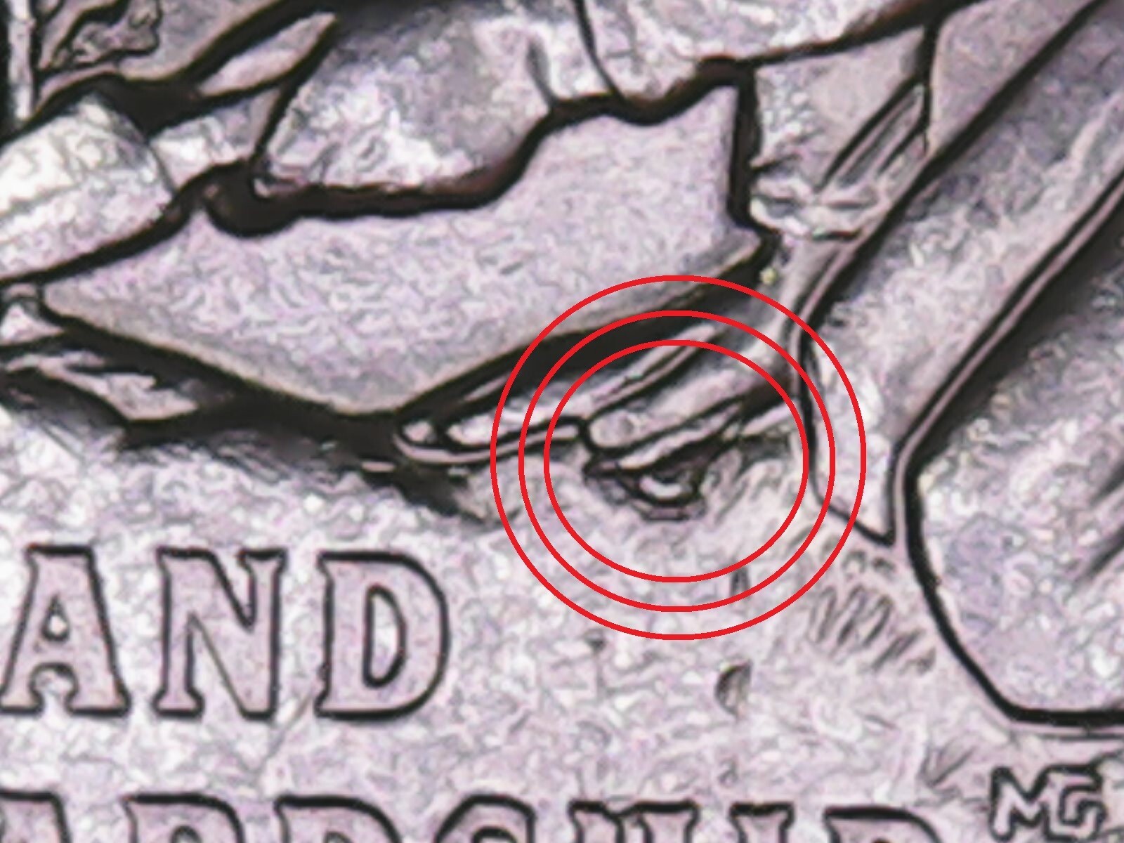 2020 P Marsh-Billings-Rock. ATB Quarter with Die Chips and Feeder Finger Scrapes