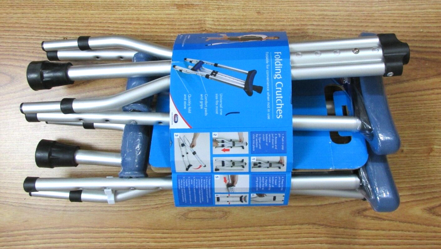 CAREX FOLDING UNIVERSAL CRUTCHES 4' 11" - 6' 4"