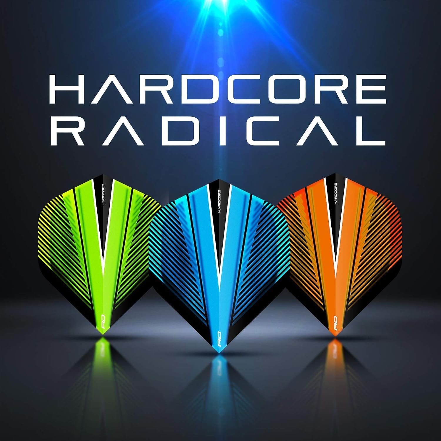 Hardcore Radical Extra Thick Standard Dart Flights - 4 Sets Per Pack 12 Dart ...