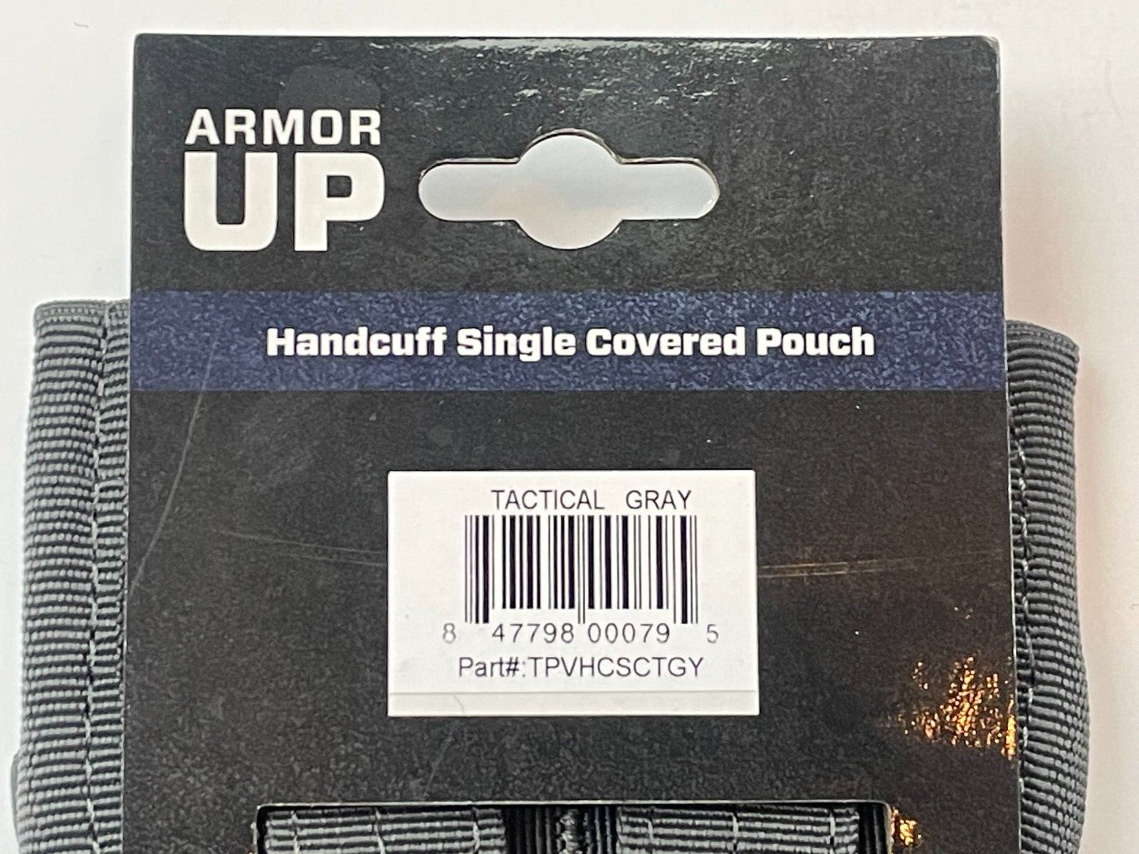 ARMOR EXPRESS Handcuff Single Covered Pouch Tactical Gray #TPVHCSCTGY