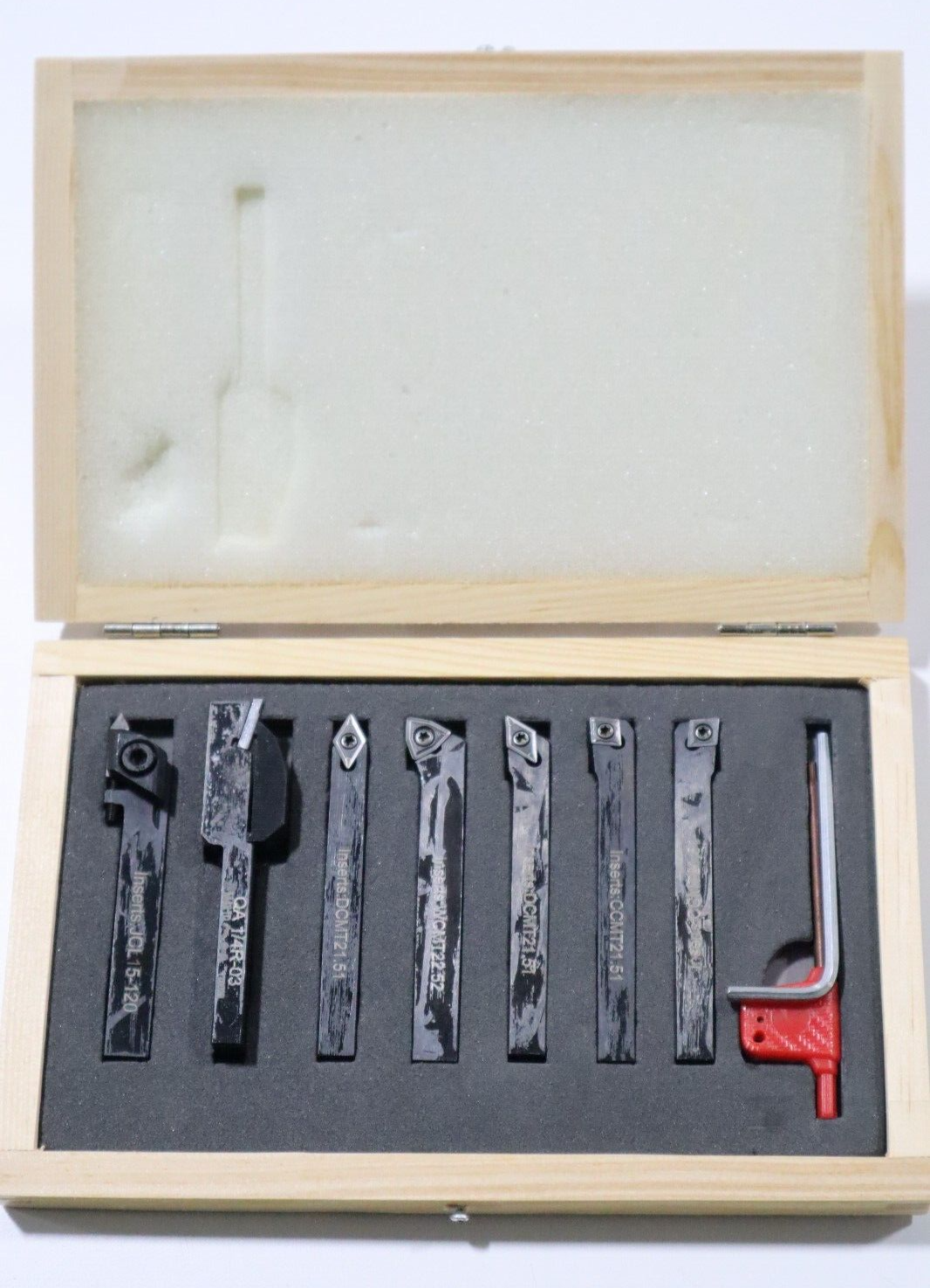 7 PC SET, 1/4" INDEXABLE TURNING TOOLS W/ CARBIDE INSERTS INSTALLED XS065