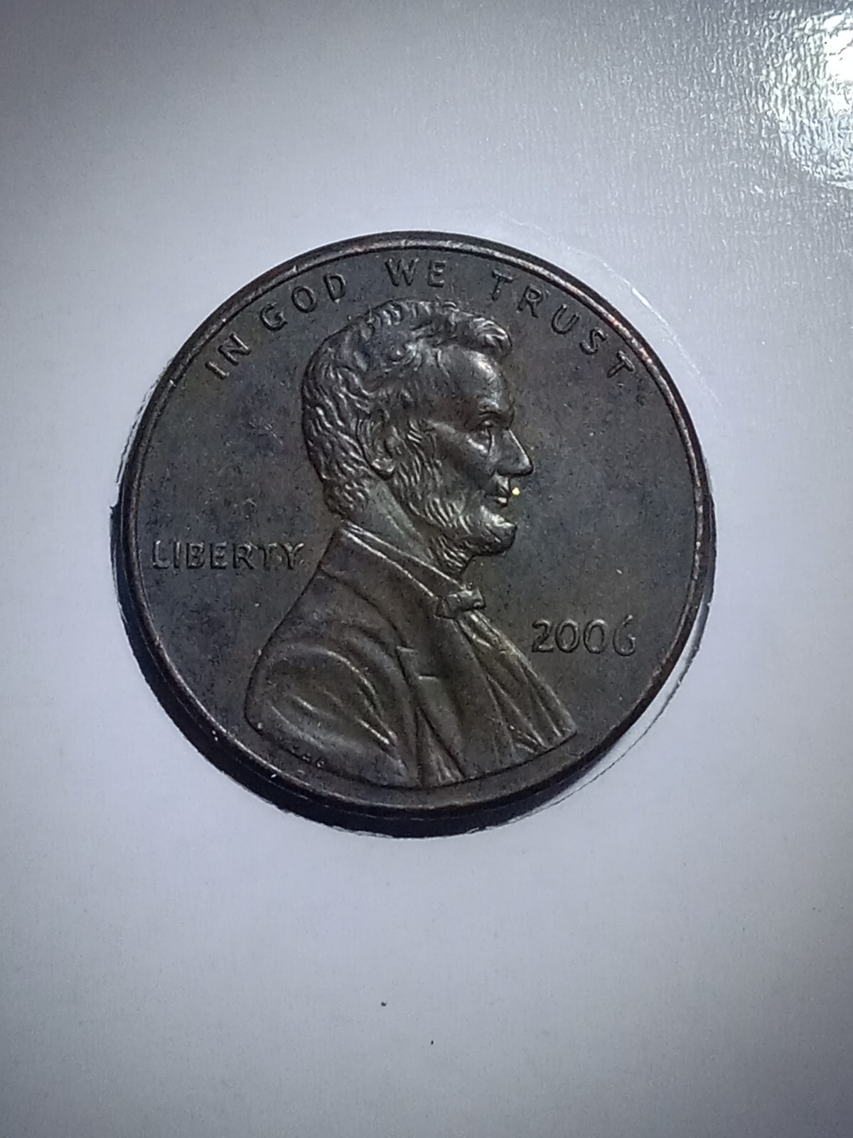 2006 Lincoln Cent Black Beauty With Gold Flake!!