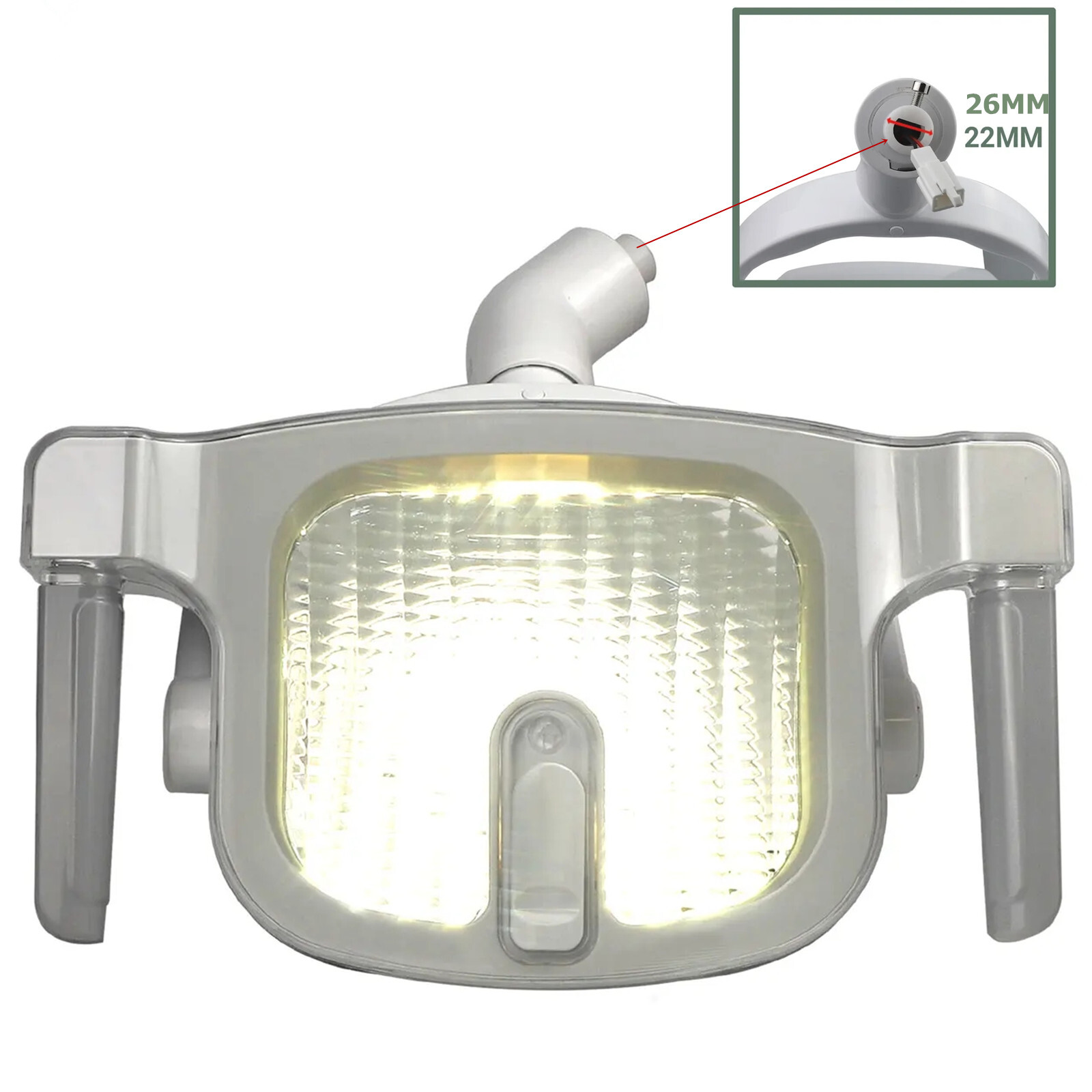 12W Dental Shadowless Operating Light Surgical LED Oral Reflection Lamp 22/26mm
