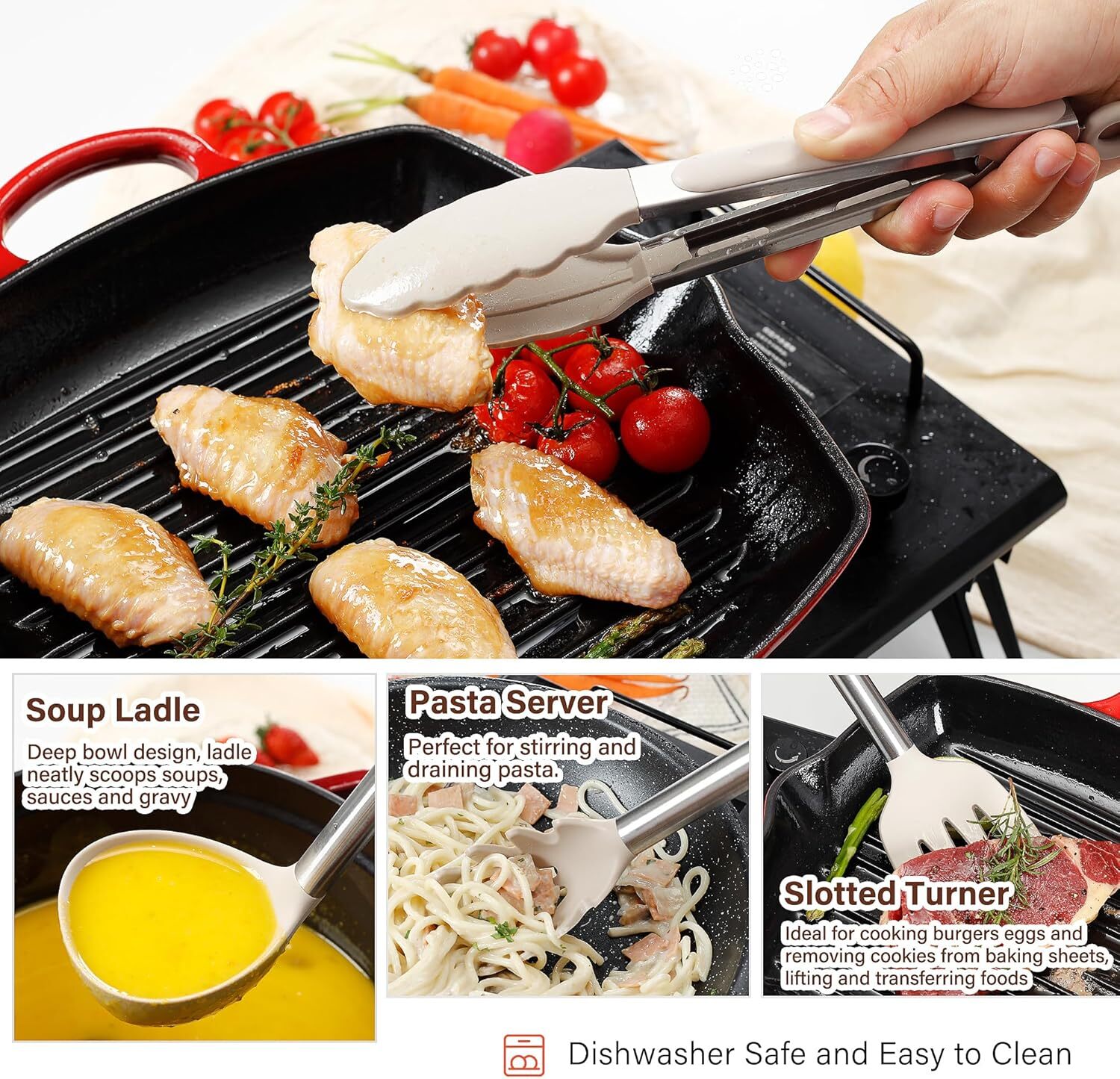 Silicone Cooking Utensils Set, 35 Pcs Kitchen Utensils Set, Spatula Set