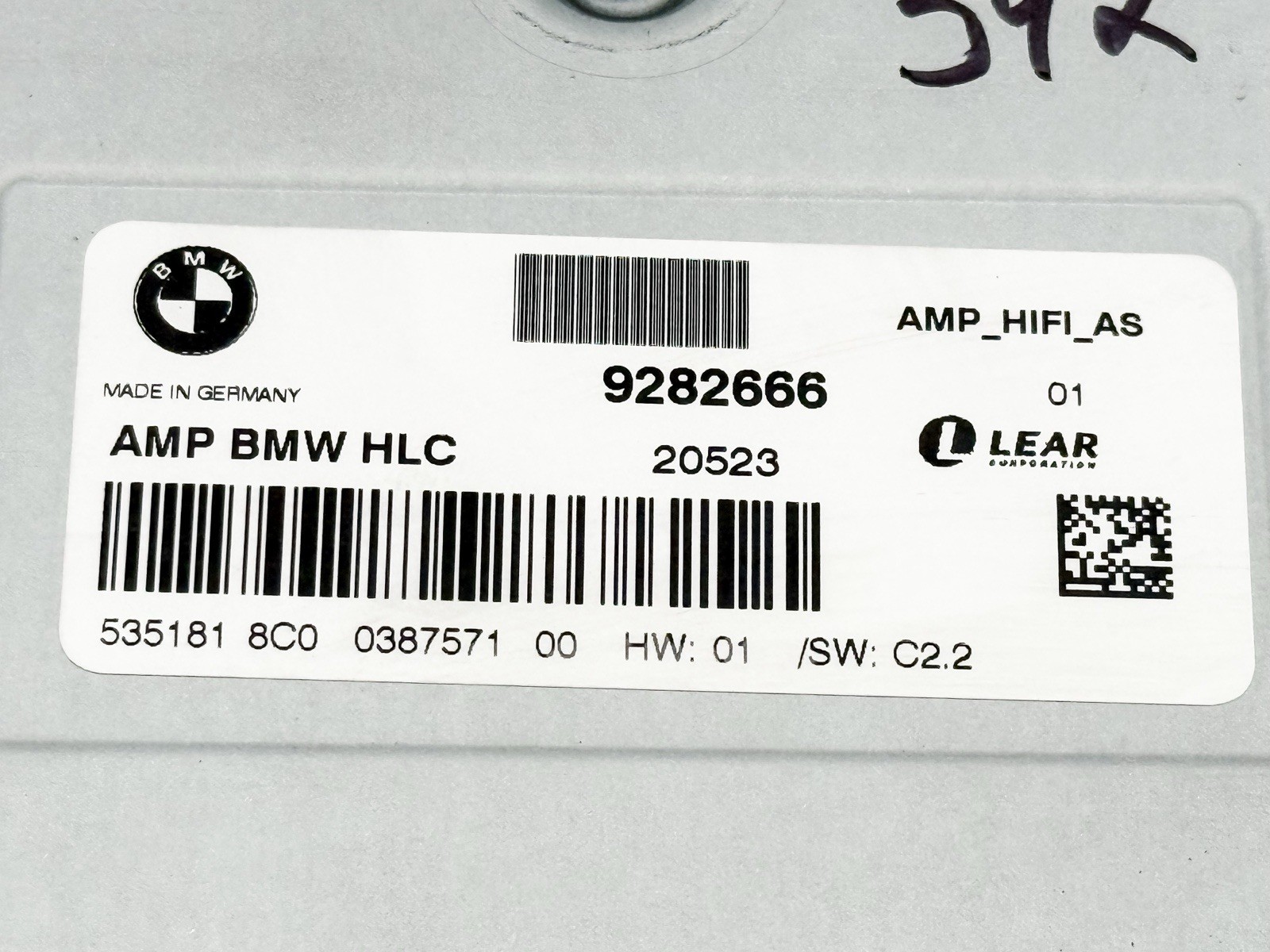 2012-2015 BMW 328I F30 RADIO AUDIO HIFI AMP AMPLIFIER 9282666 OEM