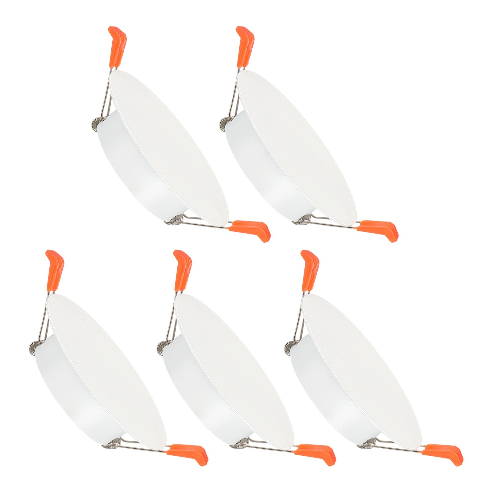 5Pcs 2.6" Metal Ceiling Cover Plate Suitable for 2.8-3.2" Round Hole, White
