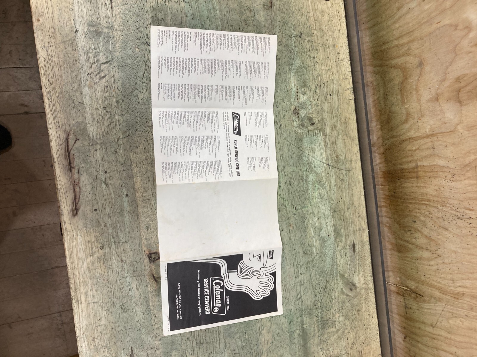 Coleman Service Centers - Pamphlet Insert - circa 1970's
