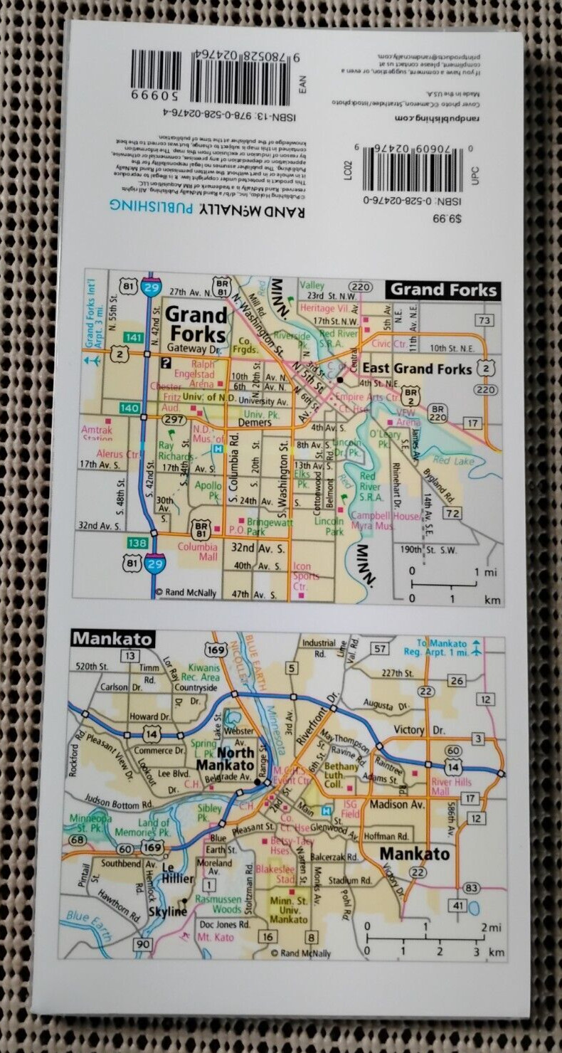 Minnesota Easy-to-Fold Laminated State Map by Rand McNally