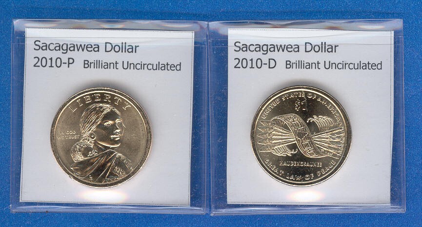 Sacagawea Dollars: 2010-P and 2010-D from Mint Rolls