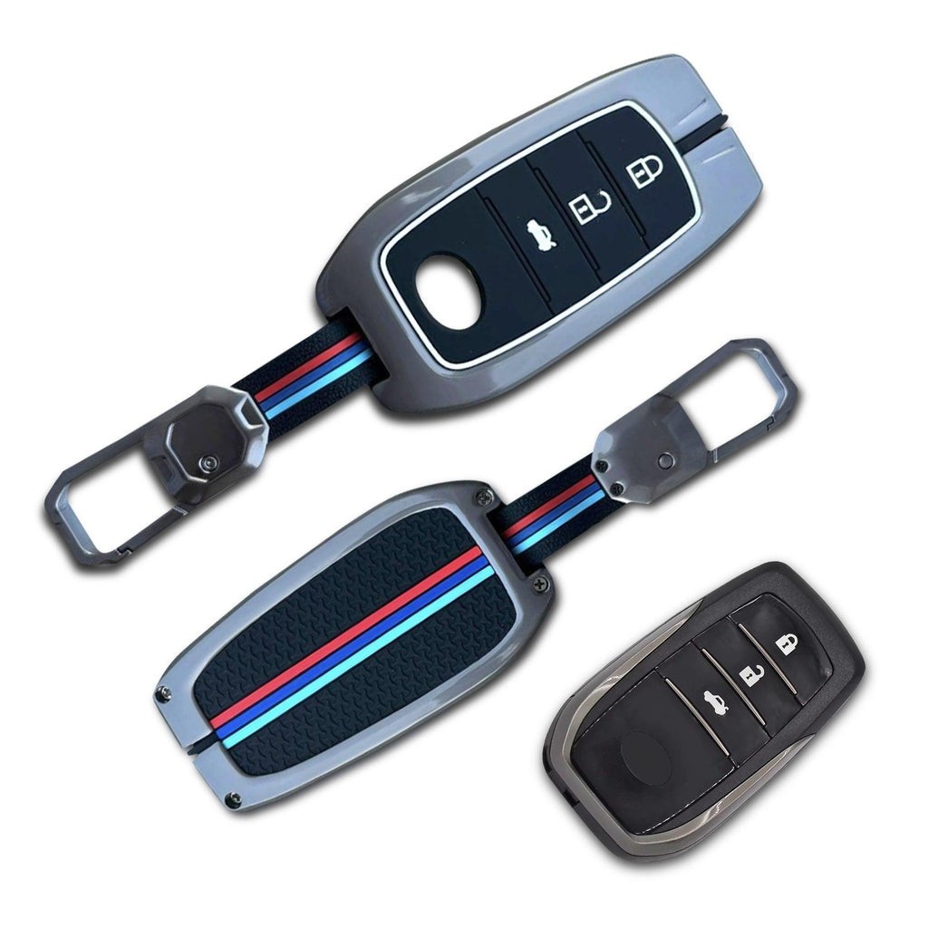 CKC Alloy Metal Silicone Key Cover for Fortuner, Crysta, Hilux, Hycross