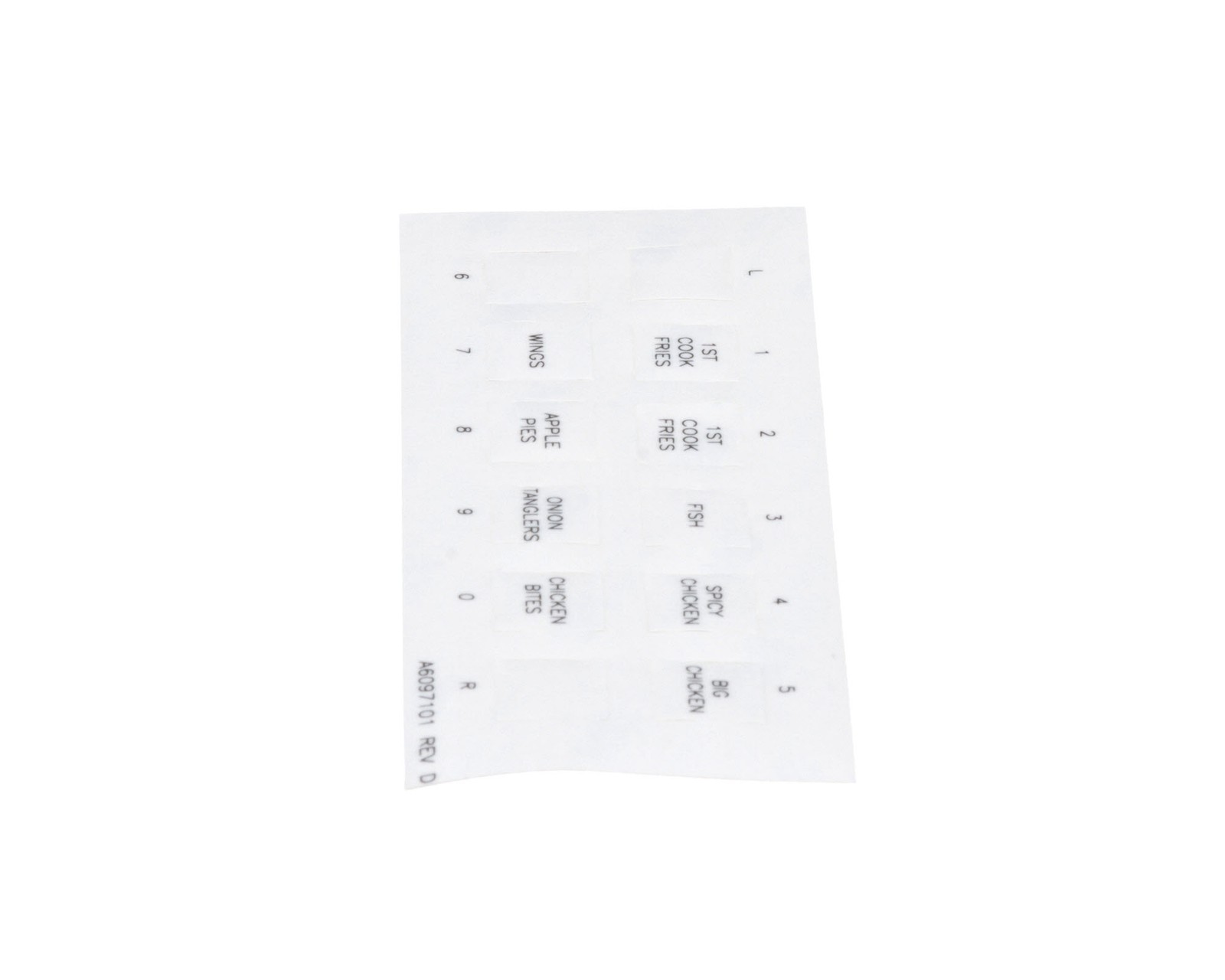 Pitco Label,Ssh60W Left Hand Cook A6097101 - Genuine OEM Replacement Part