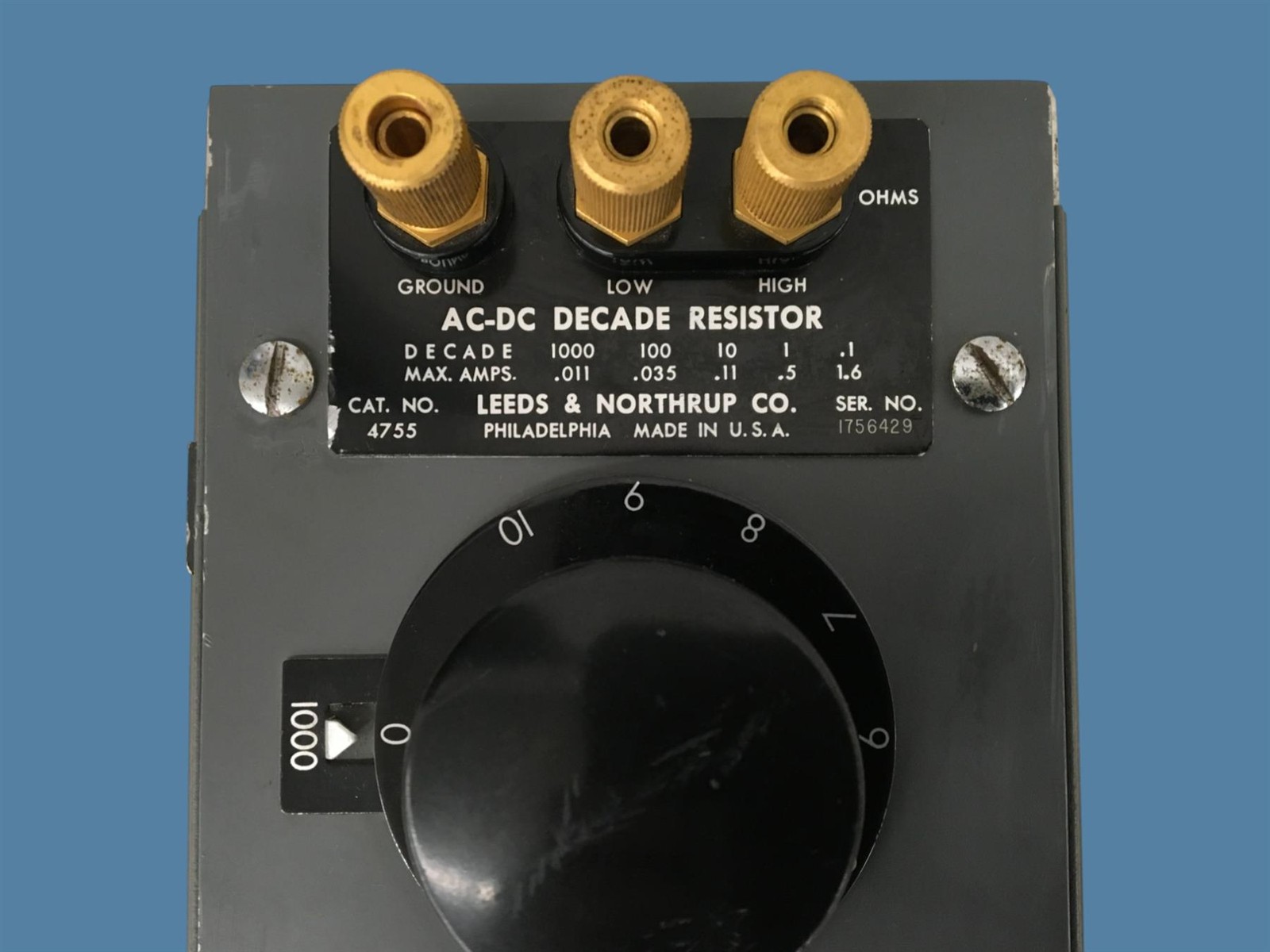 Leeds & Northrup Co. 4755 AC-DC Decade Resistor
